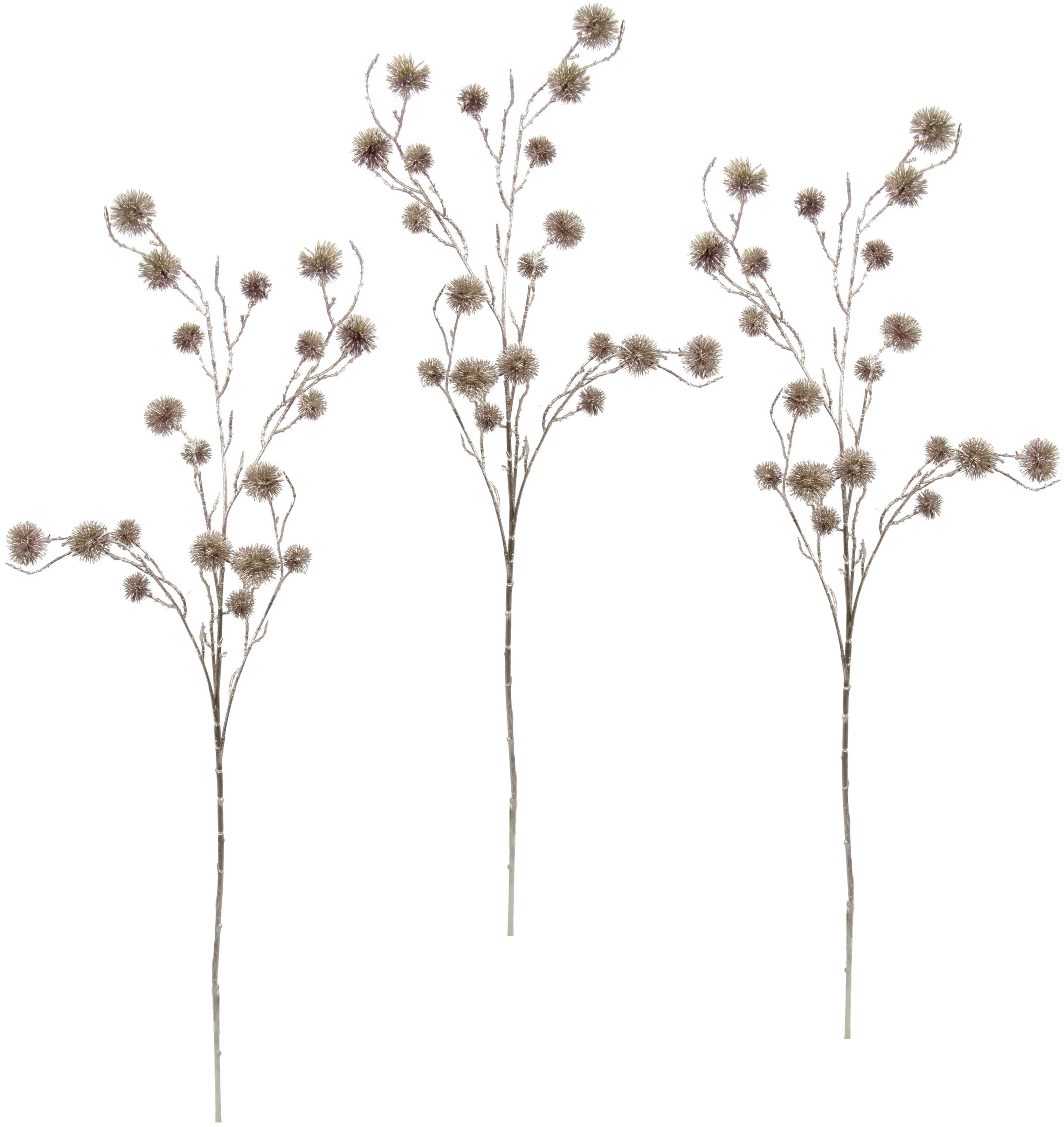 Kunstblume I.GE.A. Distel Rosa Kunstpflanze 3er Set