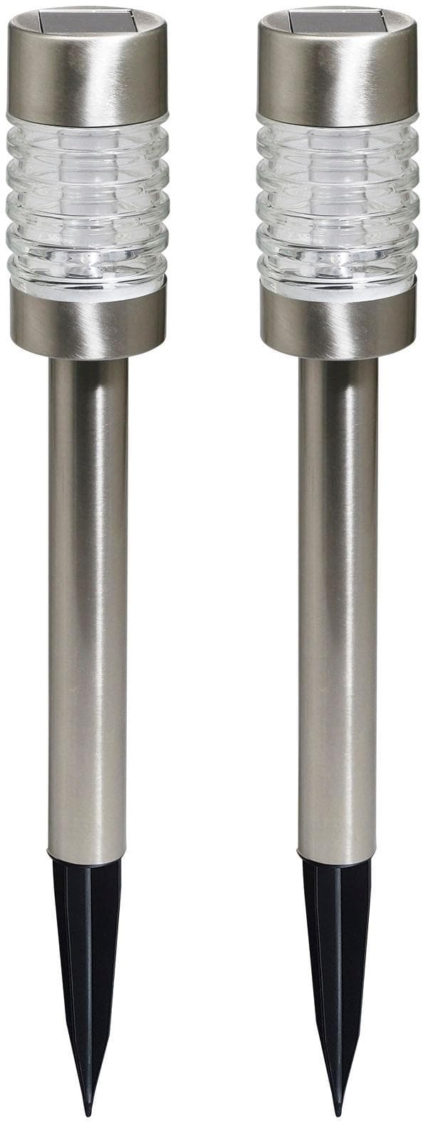 Luxform Torino Solar-Gartenleuchten - Silber, LED, Ganzjährig