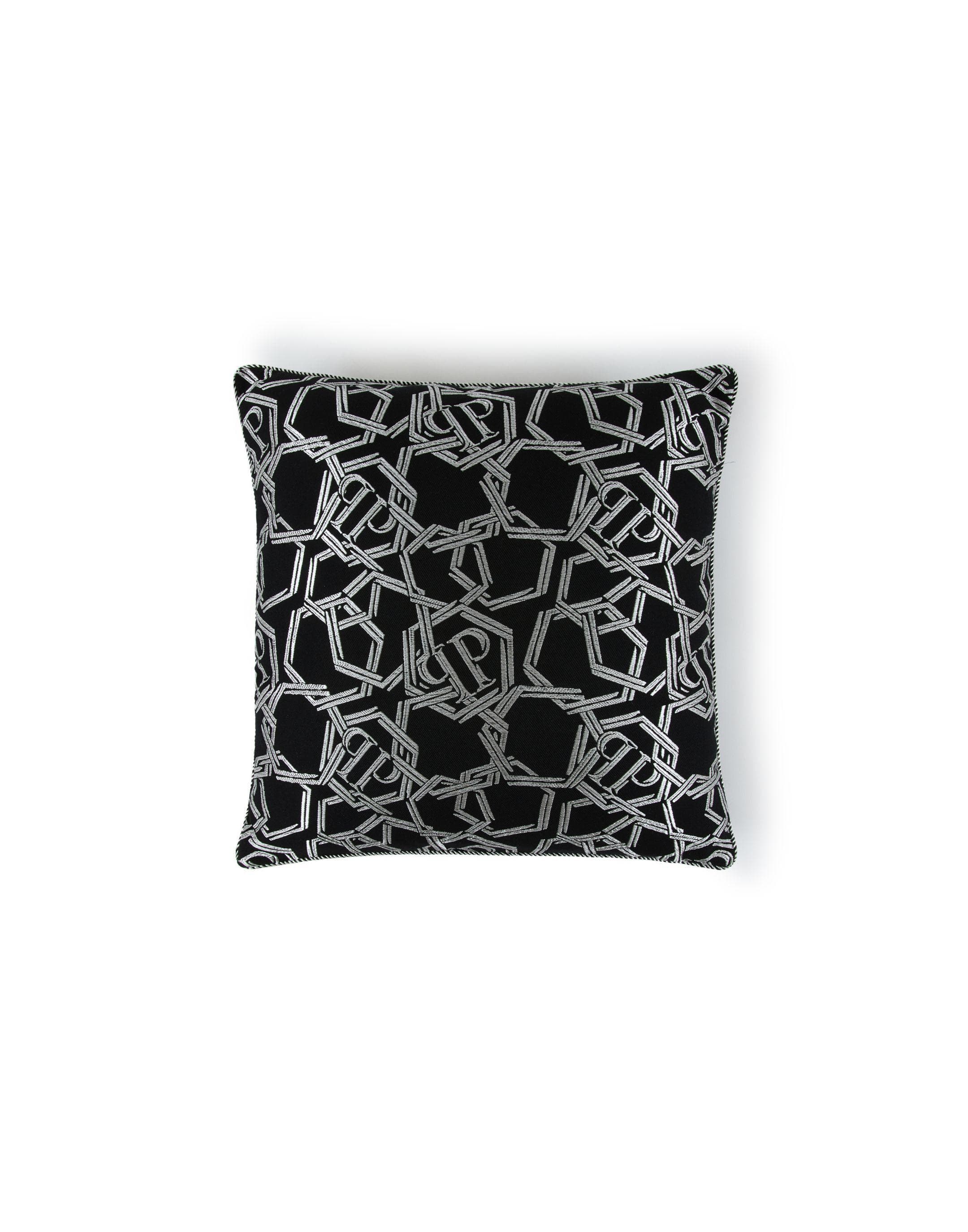 Philipp Plein Kissenbezug Jacquard Cushion Chains 40x40 Schwarz/Silber