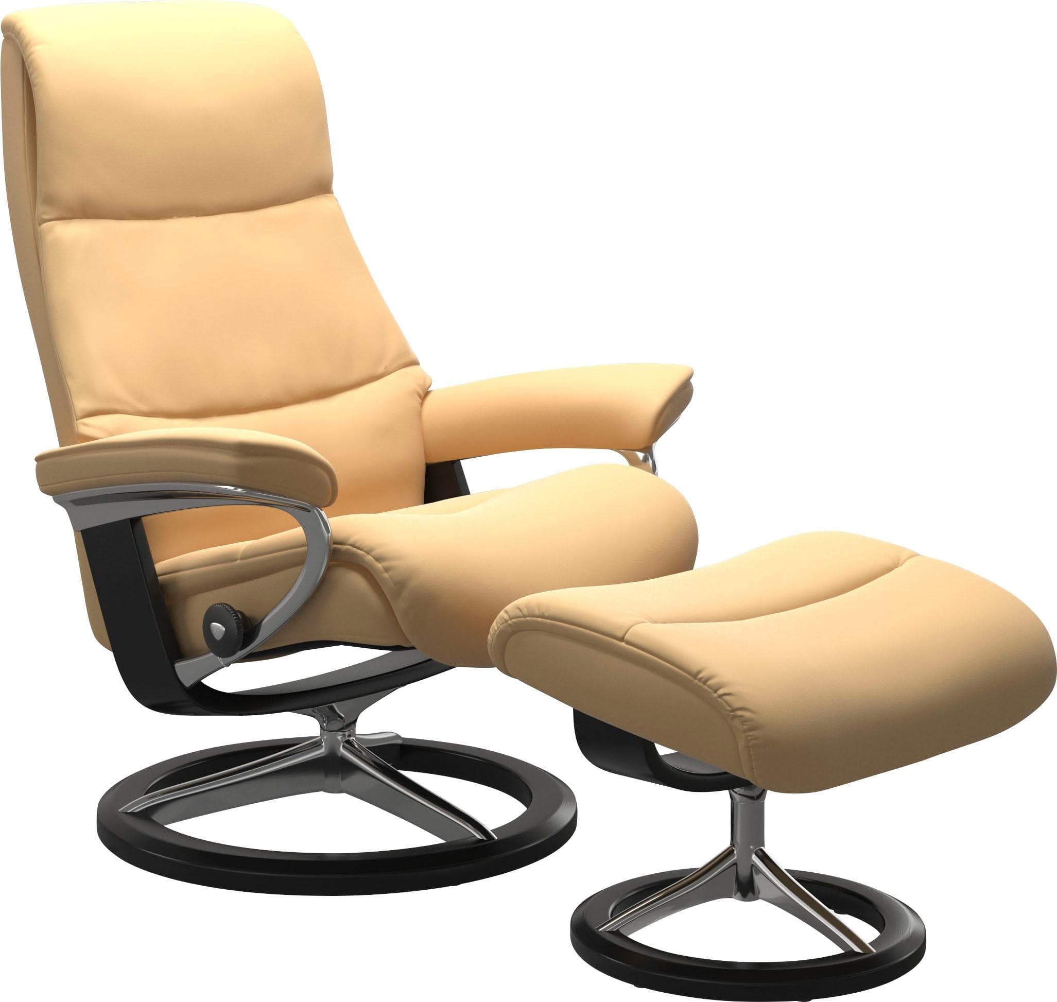STRESSLESS Relaxsessel View Gelb Leder Signature Base