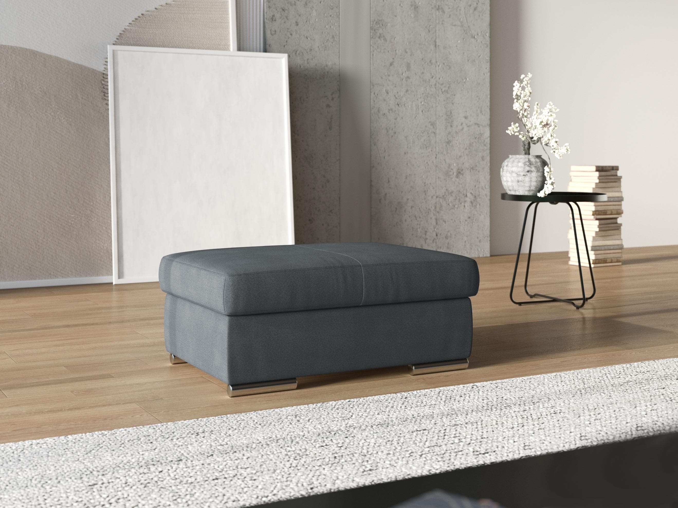 Polsterhocker SIT & MORE "Broadway" Dunkelgrau
