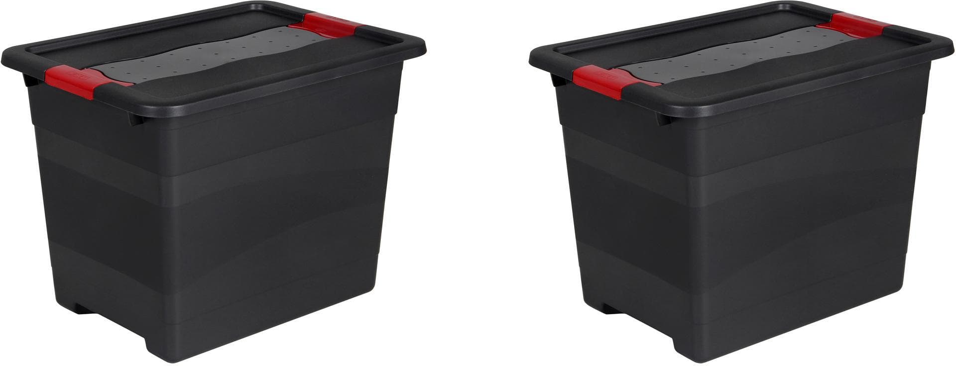 keeeper Transportbehälter eckhart Set 2-tlg. Schwarz/Rot Kunststoff