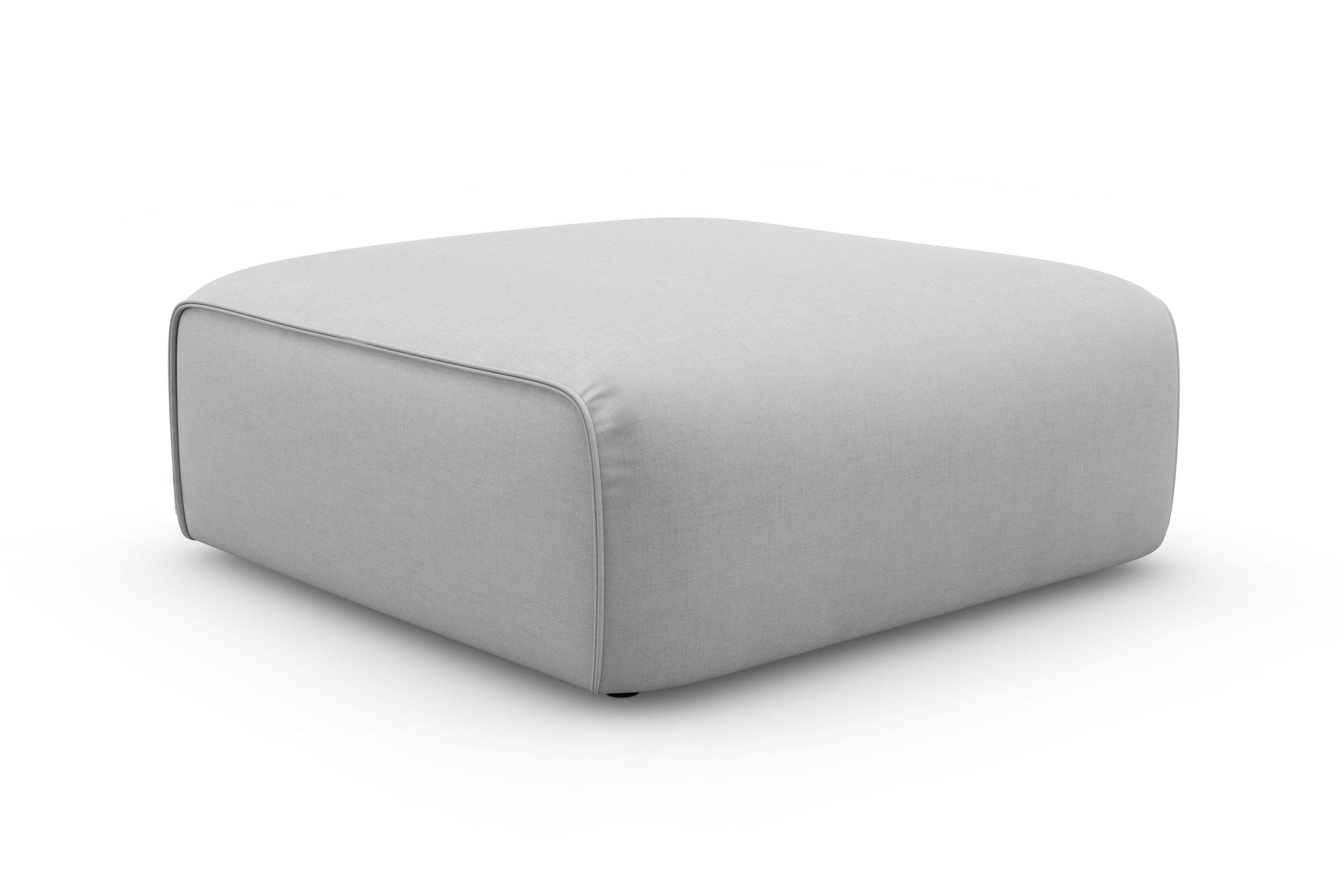 OTTO HOME Merid Polsterhocker Hellgrau Modern
