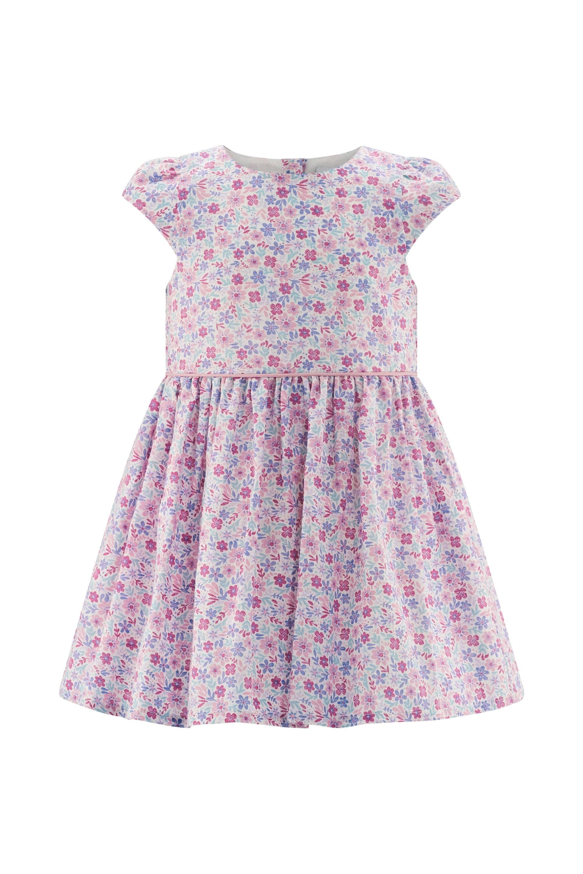 happy girls Sommerkleid Mädchen 100% Baumwolle Blütendruck Rosa