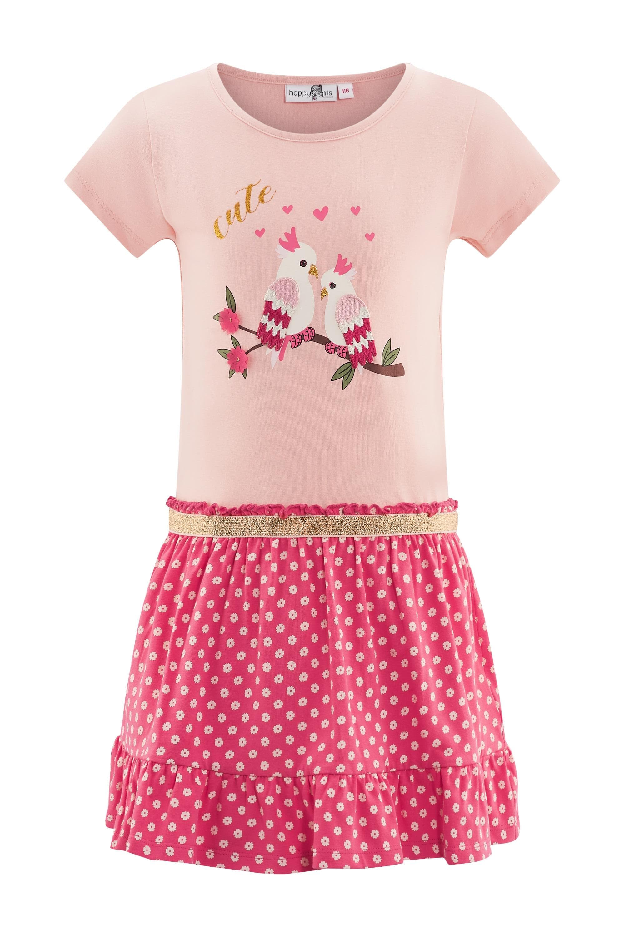 Jerseykleid HAPPY GIRLS Mädchen Gr. 140 powder pink