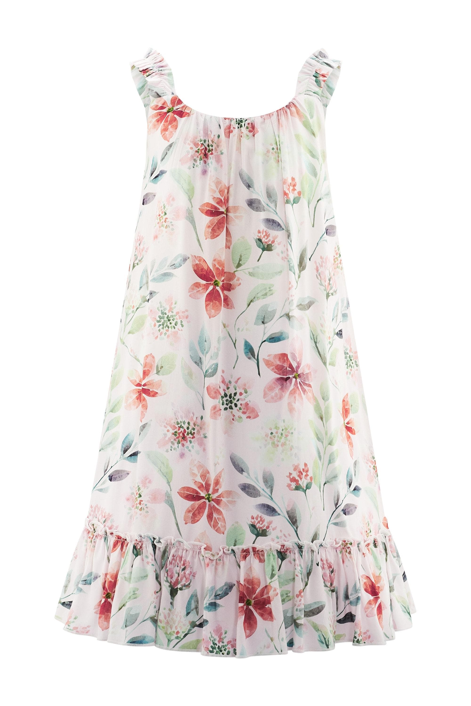 happy girls Sommerkleid Mädchen 100% Baumwolle Rosa Blumenmuster