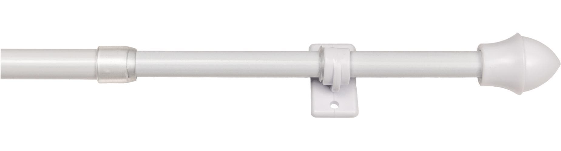 Garesa Scheibenstange Barock Weiß Ausziehbar 13mm