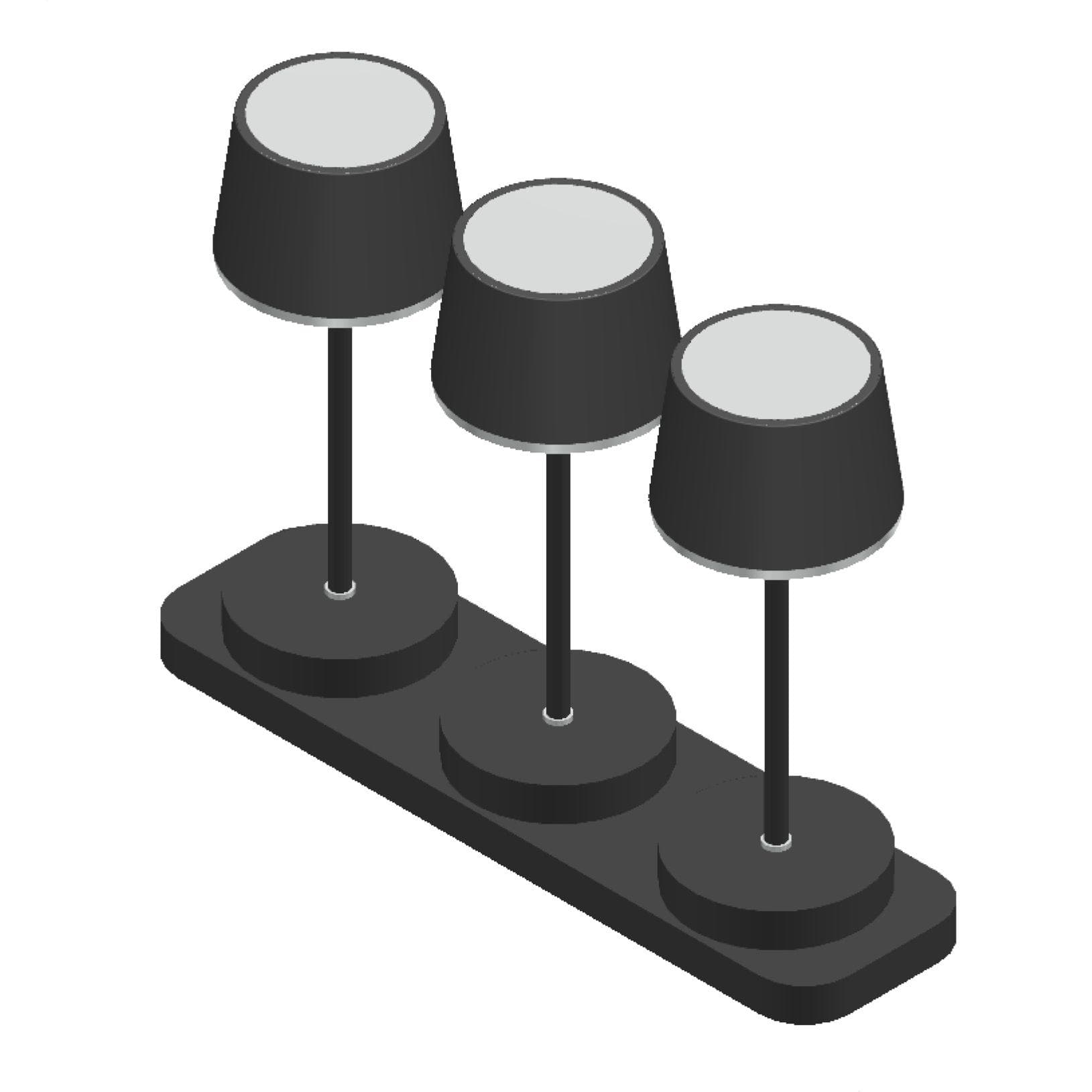 easy! BY FHL LED Tischleuchte Gardo Schwarz Metall