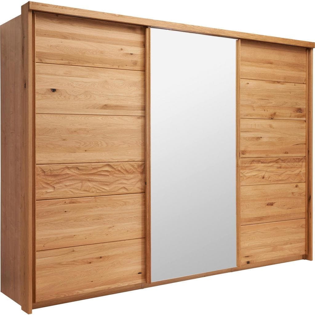 Linea Natura Schwebetürenschrank Wildeiche Massiv