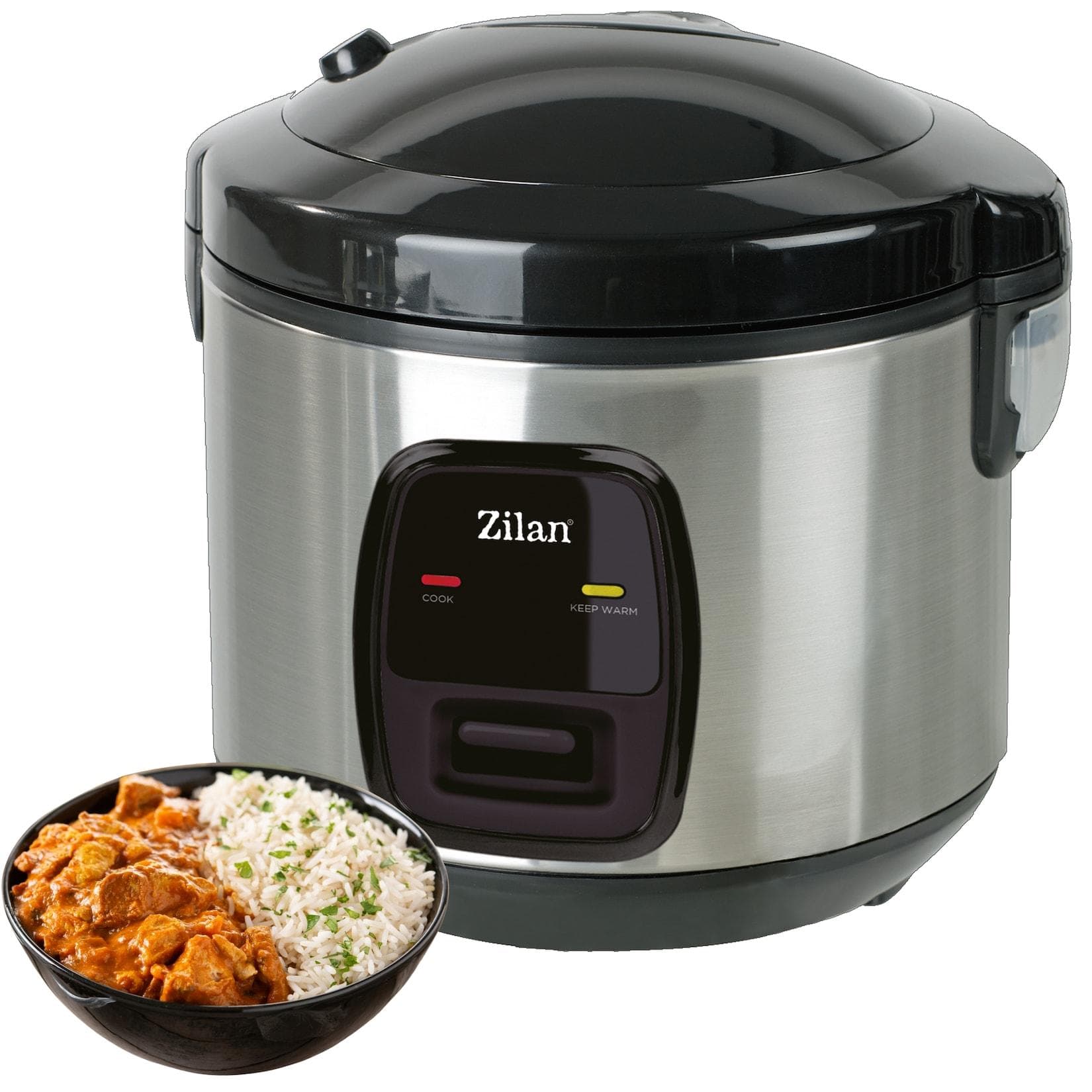 Zilan Reiskocher 500W Edelstahl Warmhaltefunktion 1.5L