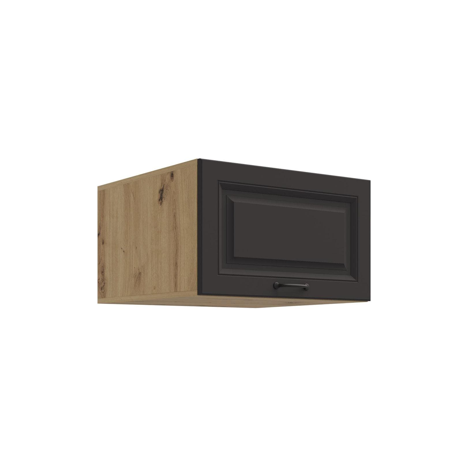 Aufsatzschrank Hochschrank 60 cm STILO Grau Küchenzeile Küchenblock Küche