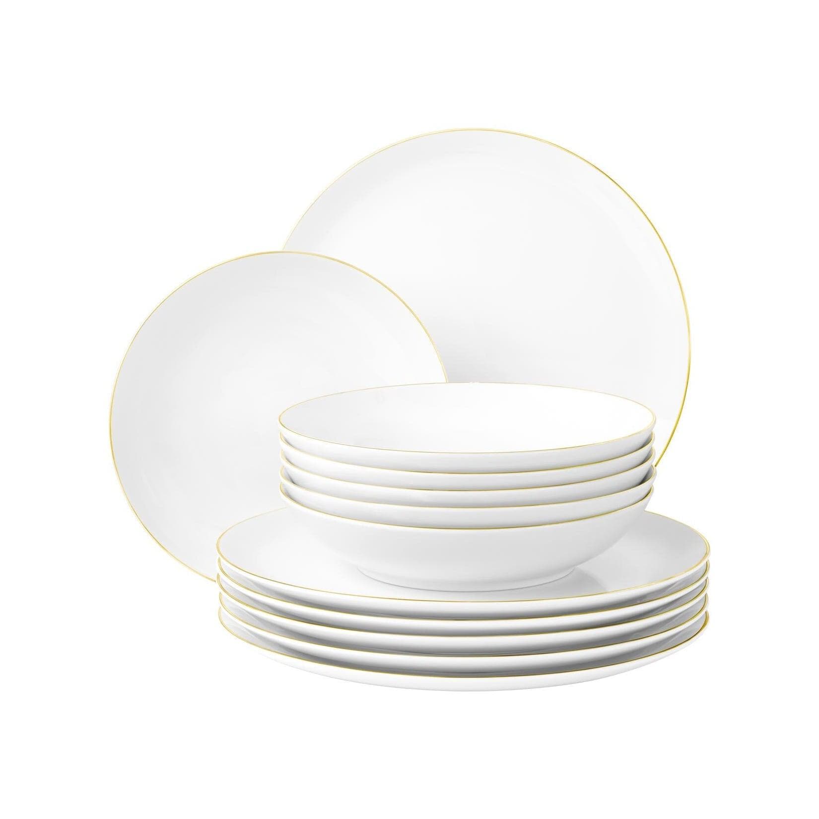 Seltmann Weiden Liberty Goldrand Tafelservice 12er Set Gold