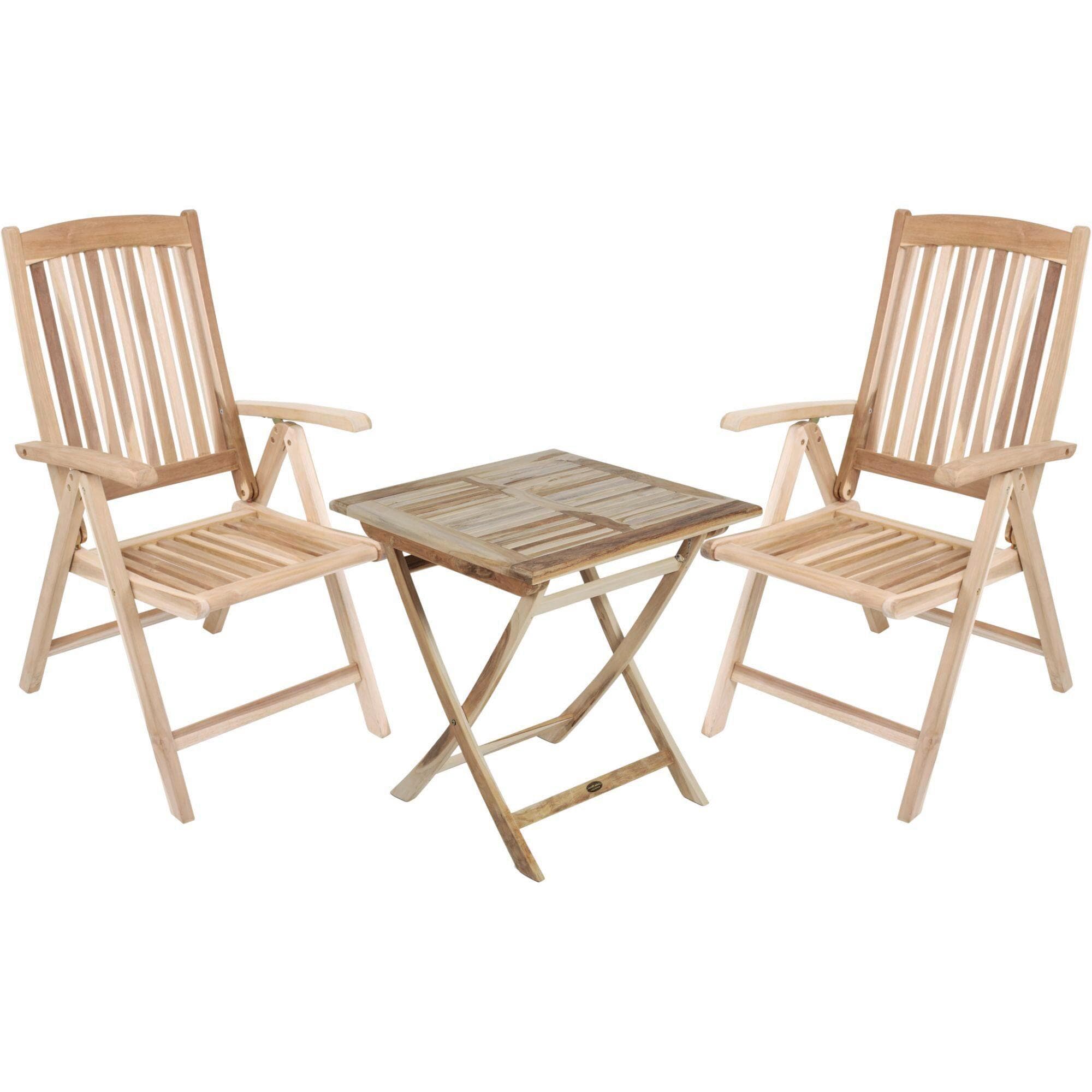 Gartenset Java Teak 3-tlg. Braunes Teakholz Set