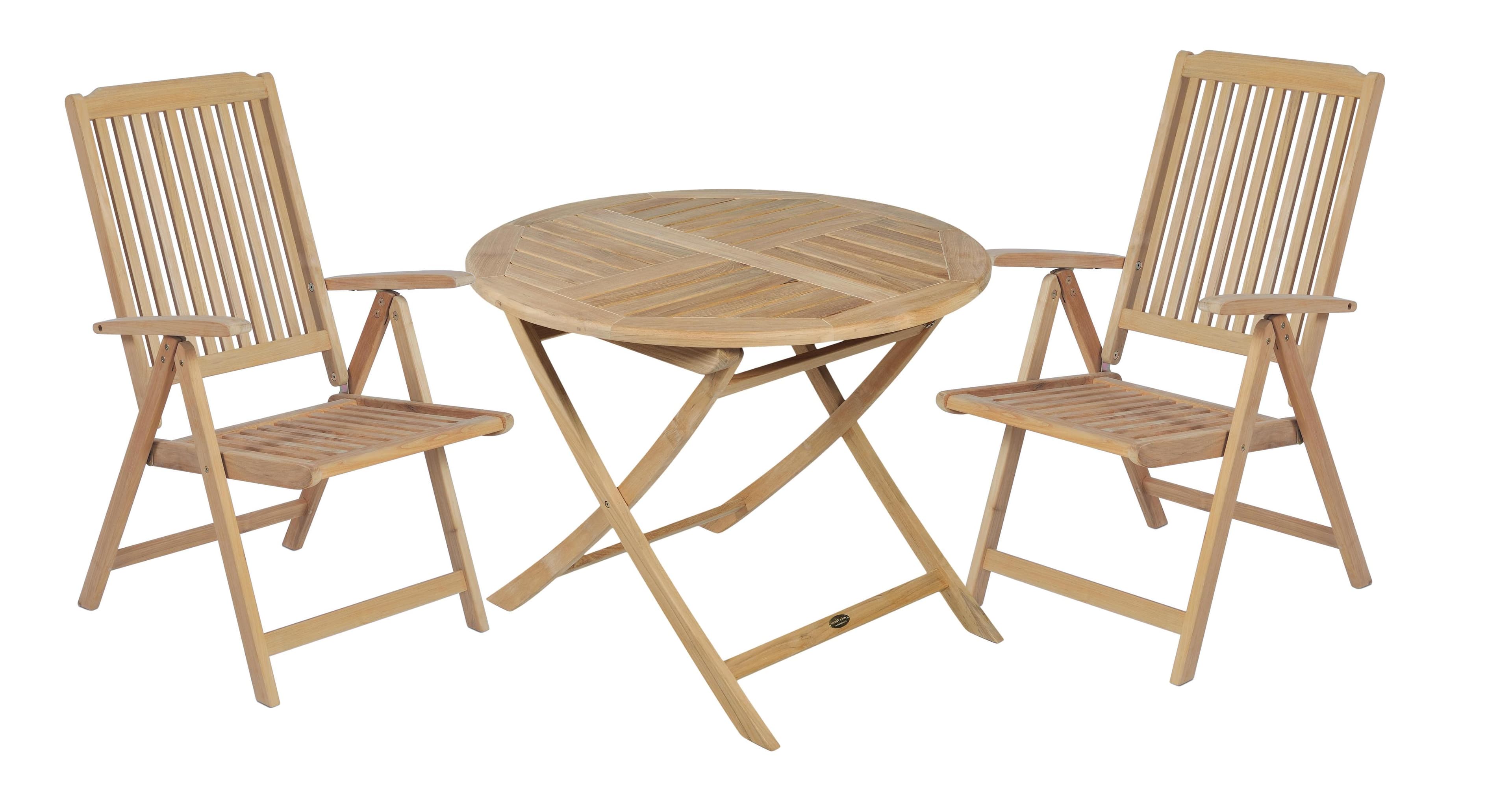 Gartenset Solo Teak 3-tlg. Teakfarben Holz