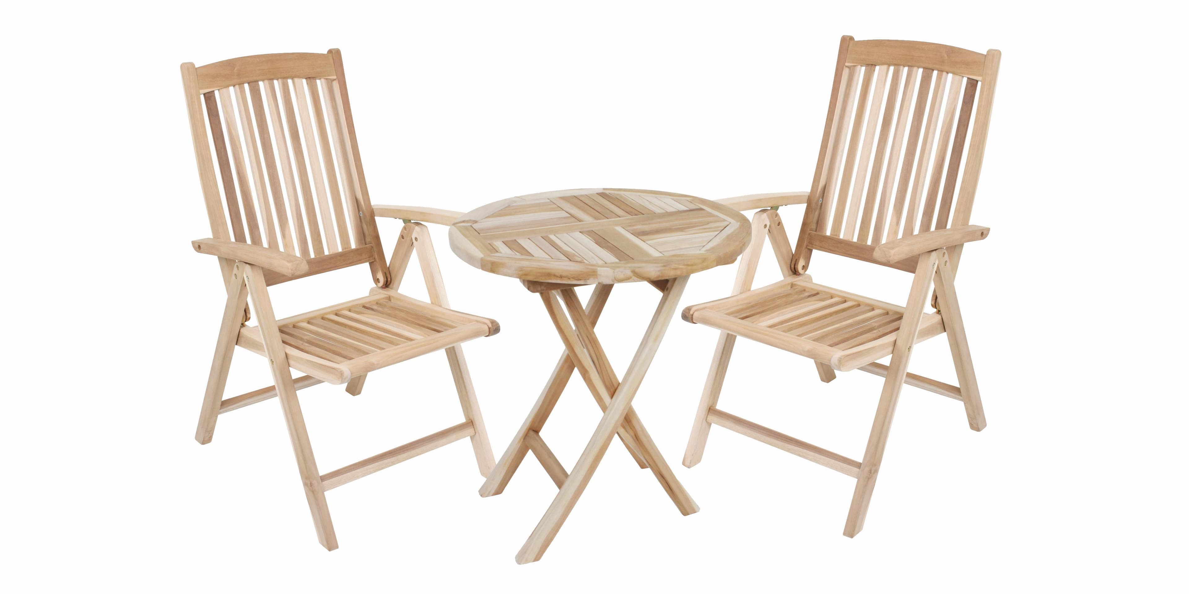 Gartenset Java Teak 3-tlg. Braun Teakholz