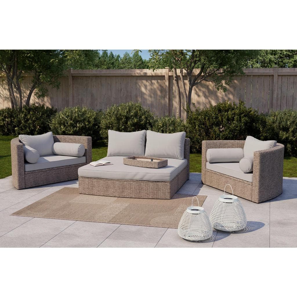 Ambia Garden Lounge-Set Grau modular Gartenmöbel