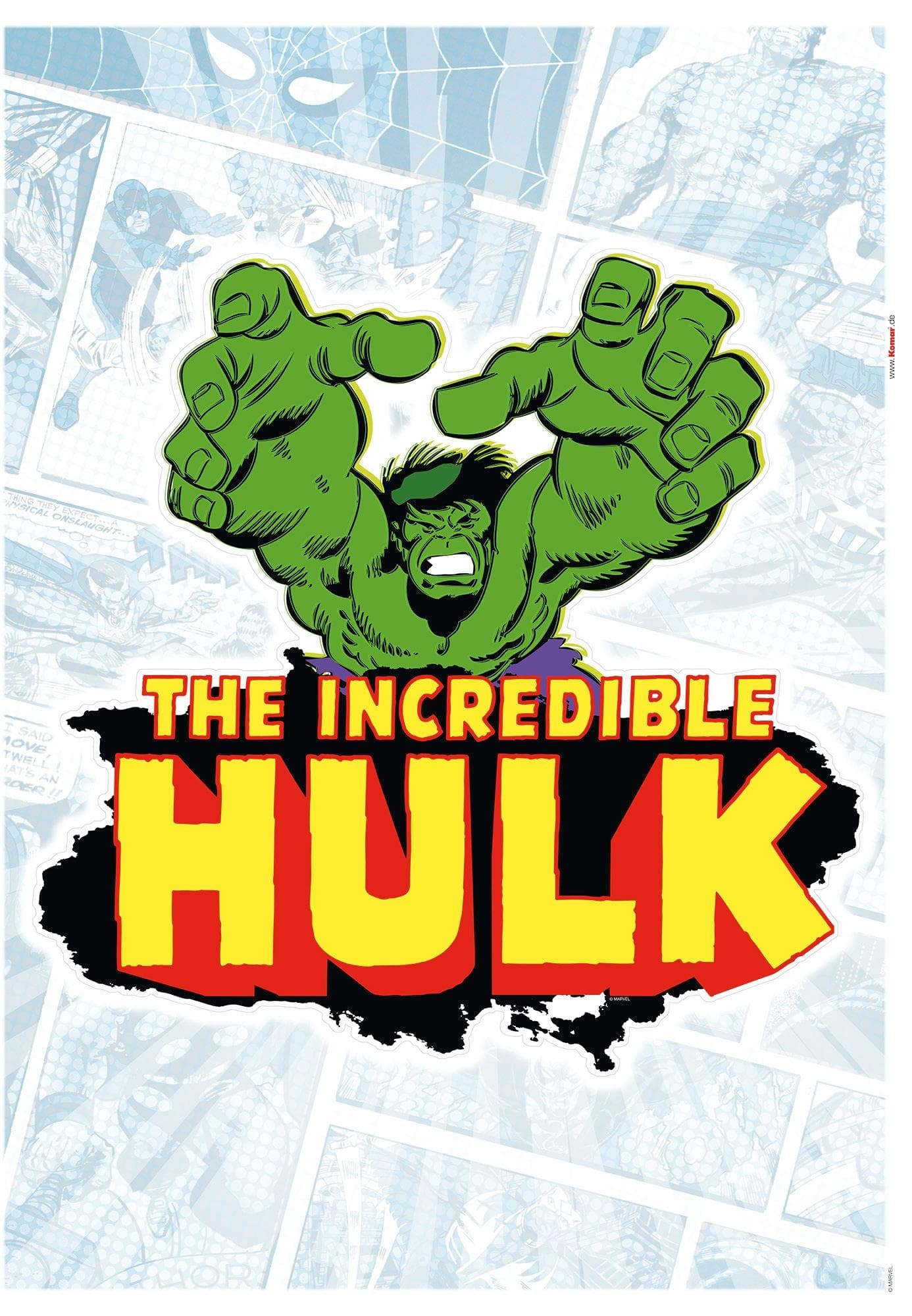 Komar Wandtattoo Hulk Comic Classic Bunt