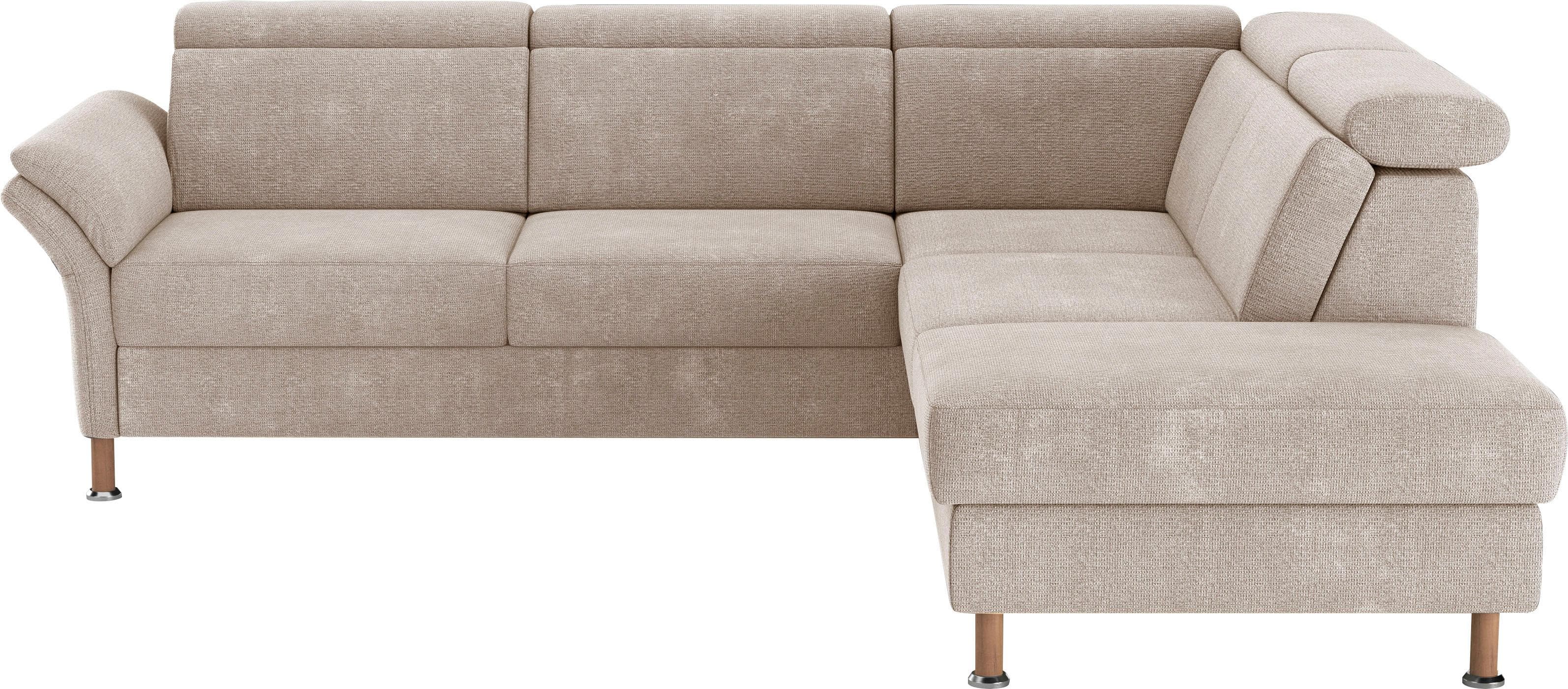 HOME AFFAIRE Calypso L-Form Ecksofa Beige mit Relaxfunktion