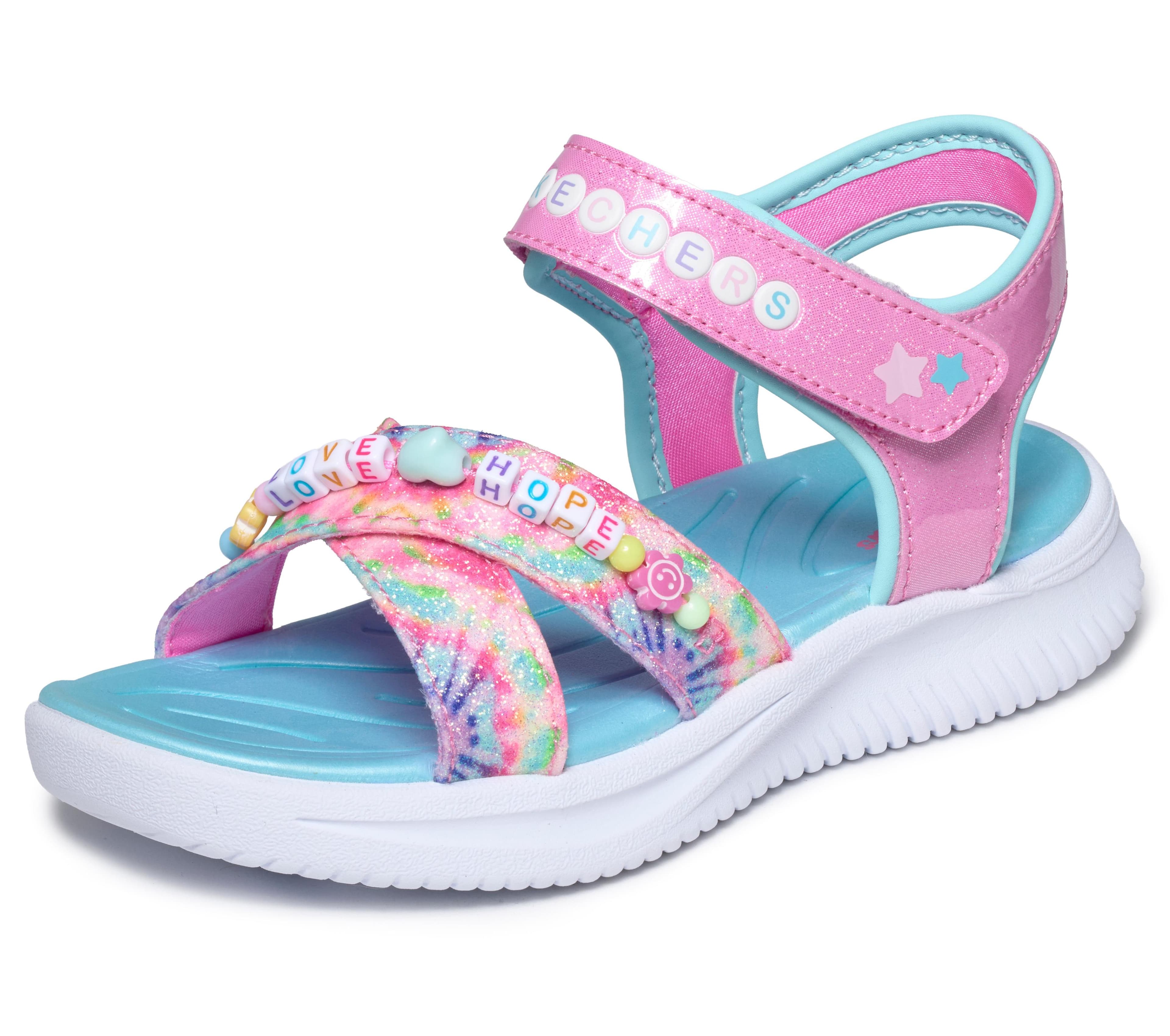 Skechers Jumpsters Sandal Mädchen Sommer Sandale mit Klettverschluss