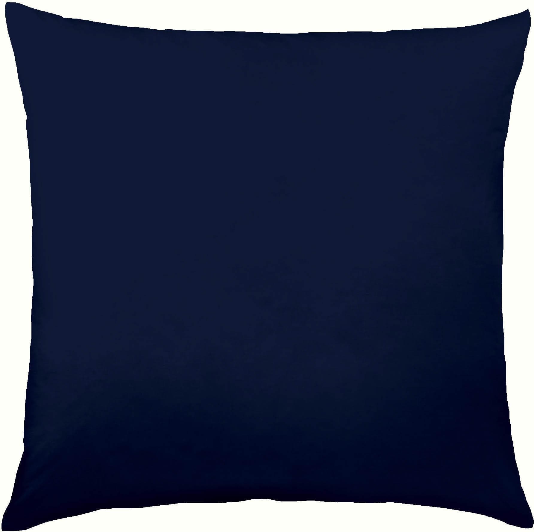 Kaeppel Kissenbezug Uni Marineblau 100% Baumwolle Mako-Satin