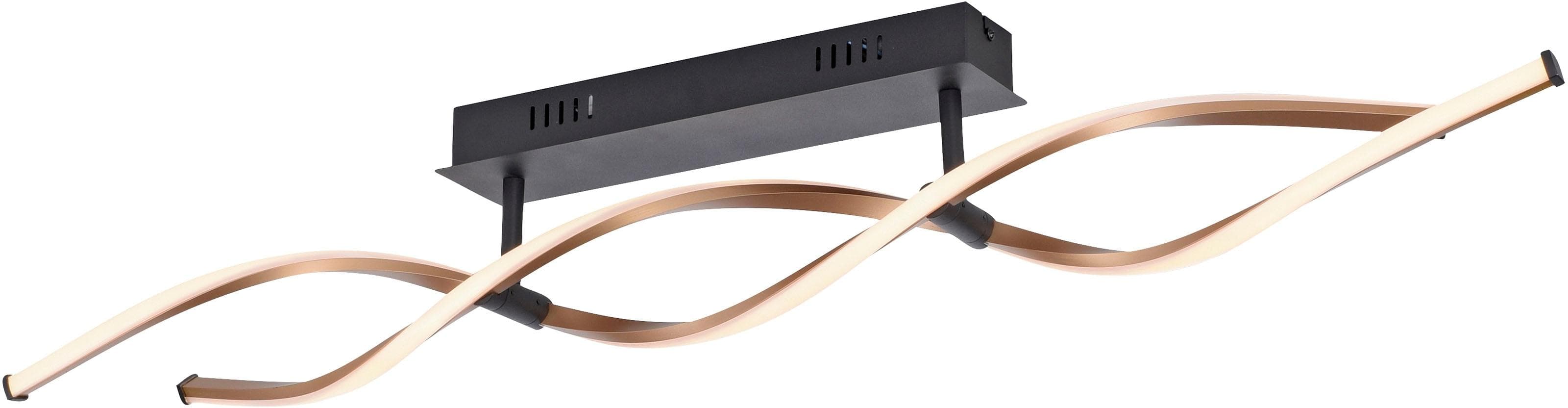 Paul Neuhaus LED-Deckenlampe Polina 2-flg. Gold dimmbar