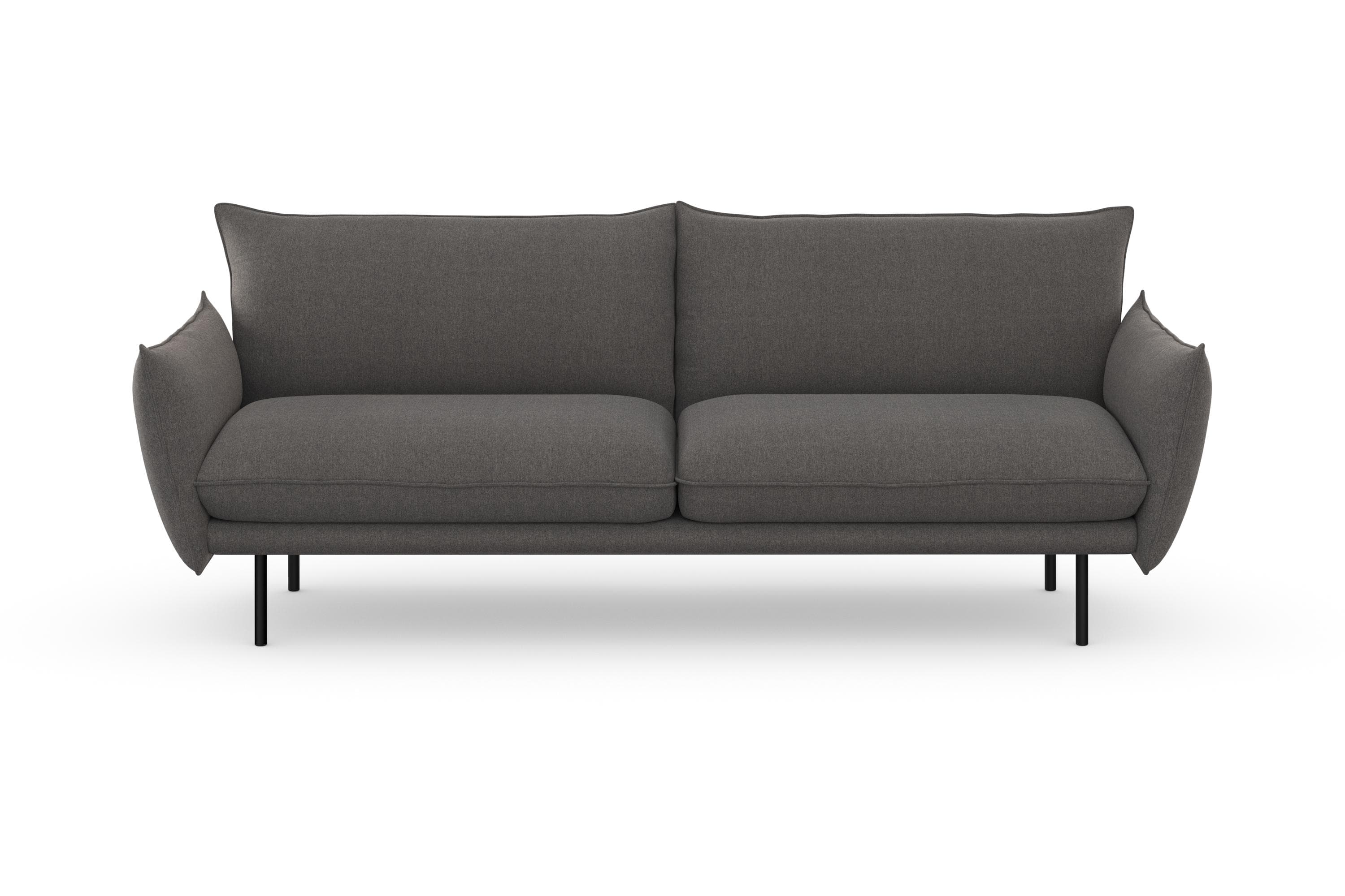 OTTO HOME Sofa Stine Grau 3-Sitzer mit Kissenoptik