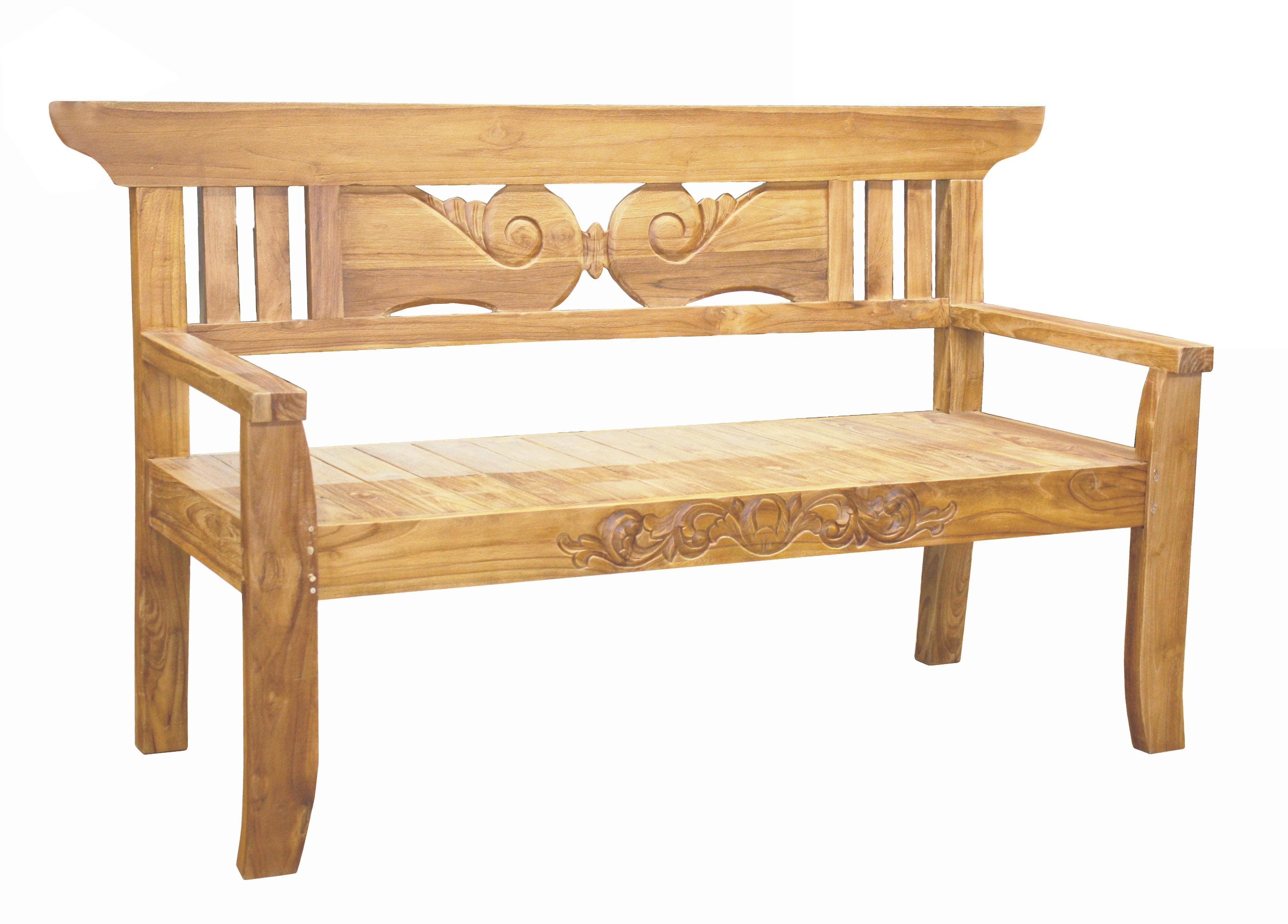 Gartenbank Padar Teak 3-Sitzer Braun