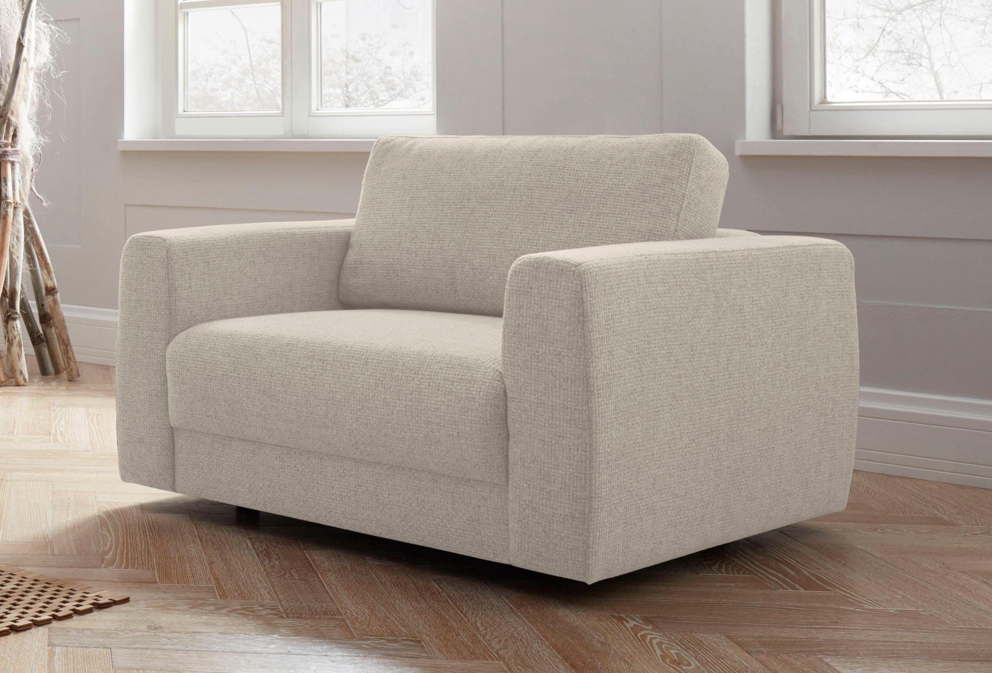 OTTO HOME Hobro Loungesessel Beige Microfaser Lederoptik
