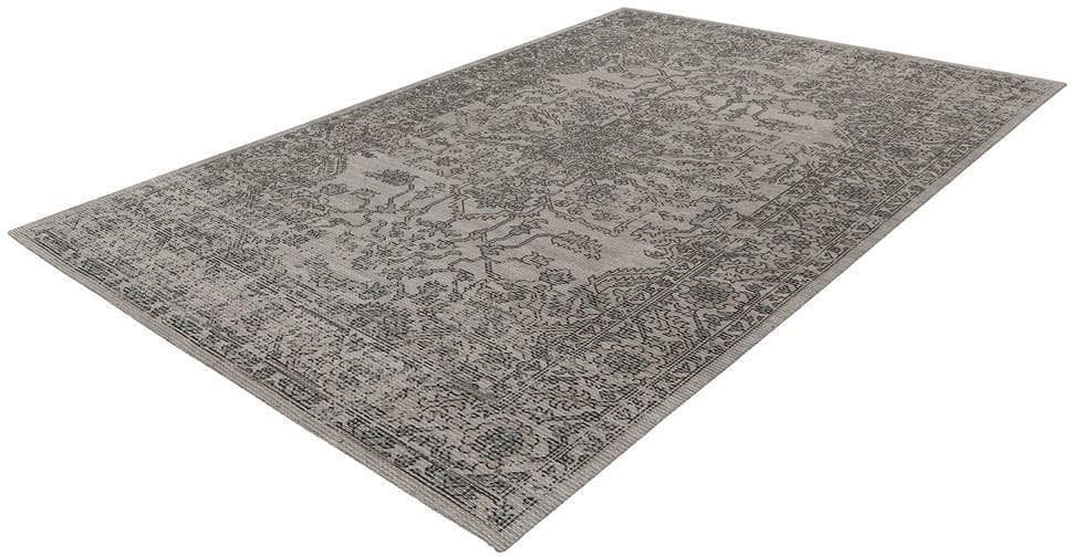 KAYOOM Percy 300 Vintage Teppich Grau Taupe Baumwolle Polyester