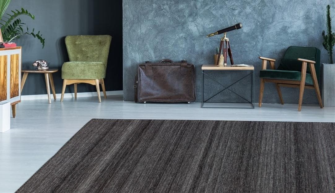 CALO-DELUXE Teppich Roxy 300 Anthrazit/Bunt Jacquard Flachgewebe