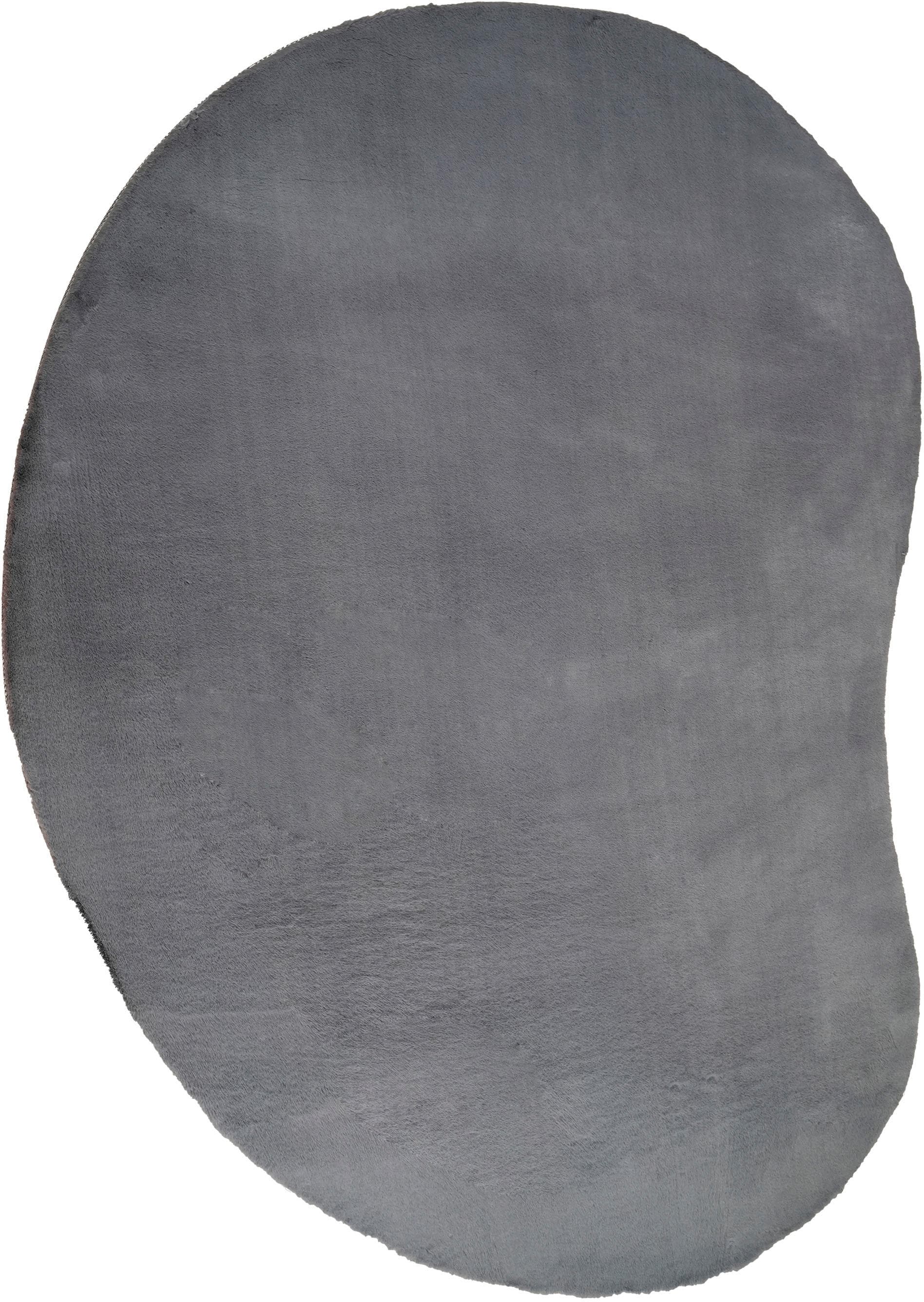 Bruno Banani Hochflor-Teppich Rabbit 2 Bean U-förmig Anthrazit