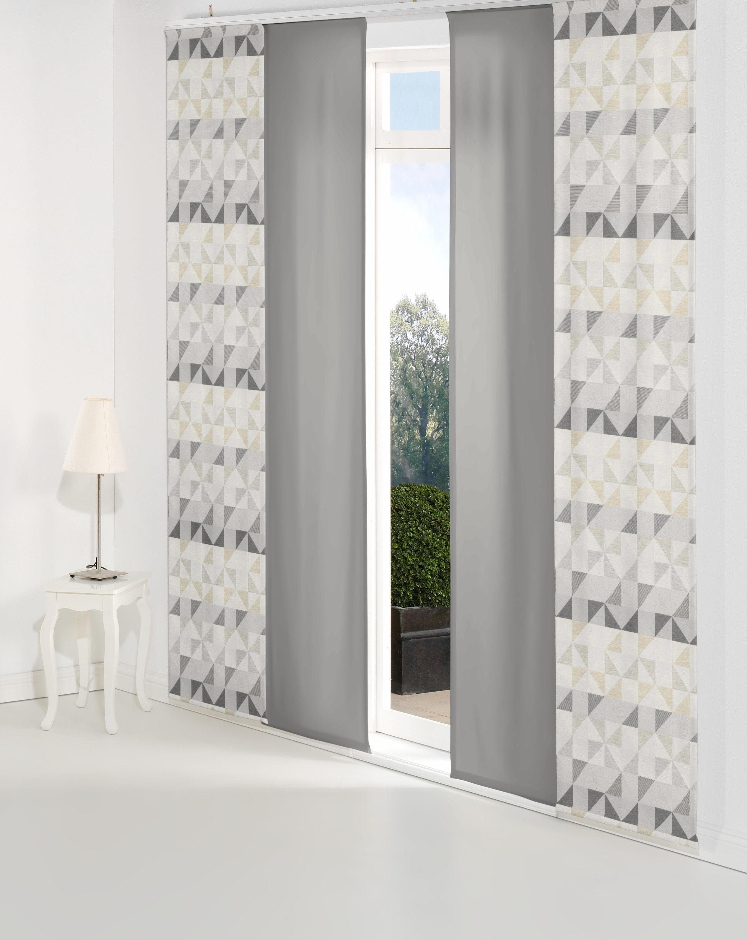 Schiebegardine WIRTH "Berlare" Grau Jacquard 60x145cm