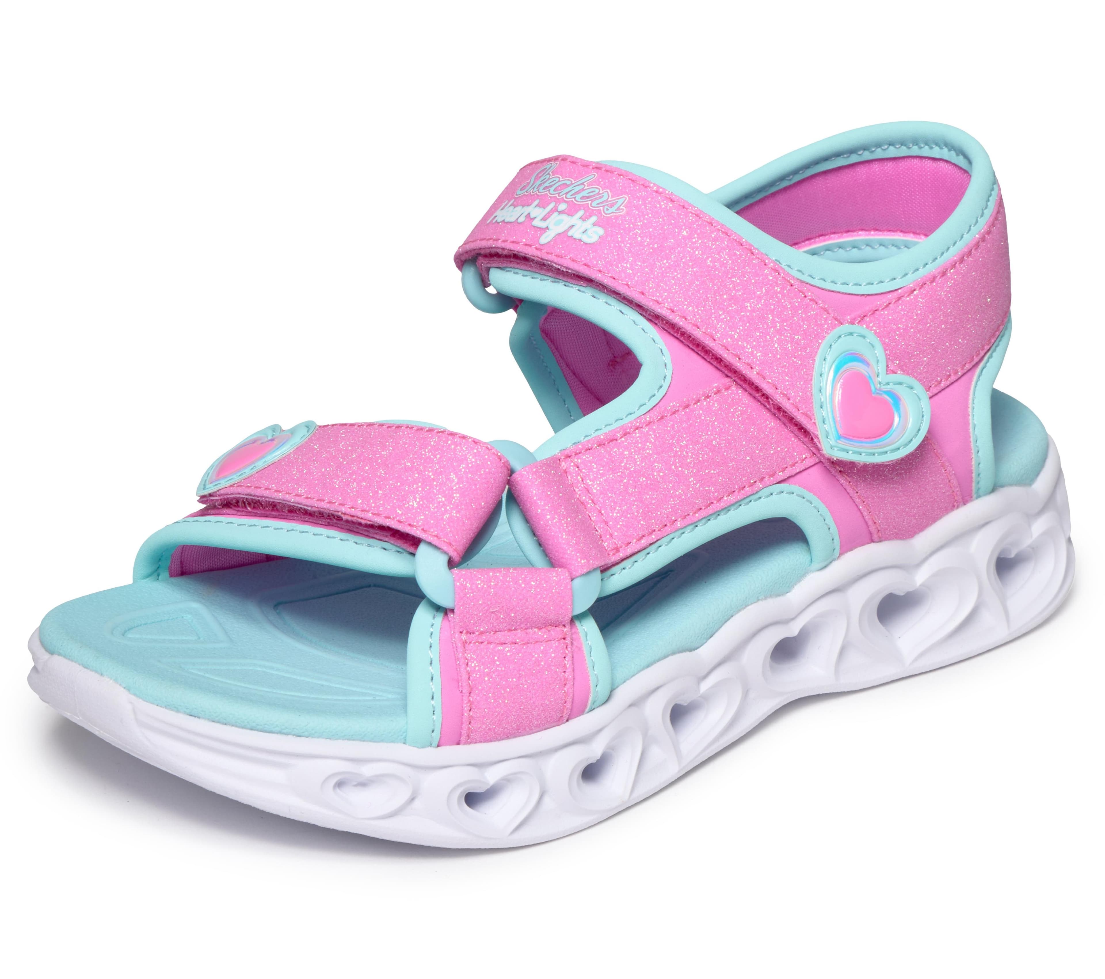 Skechers Heart Lights Sandals Mädchen Rosa Türkis Sommerschuh