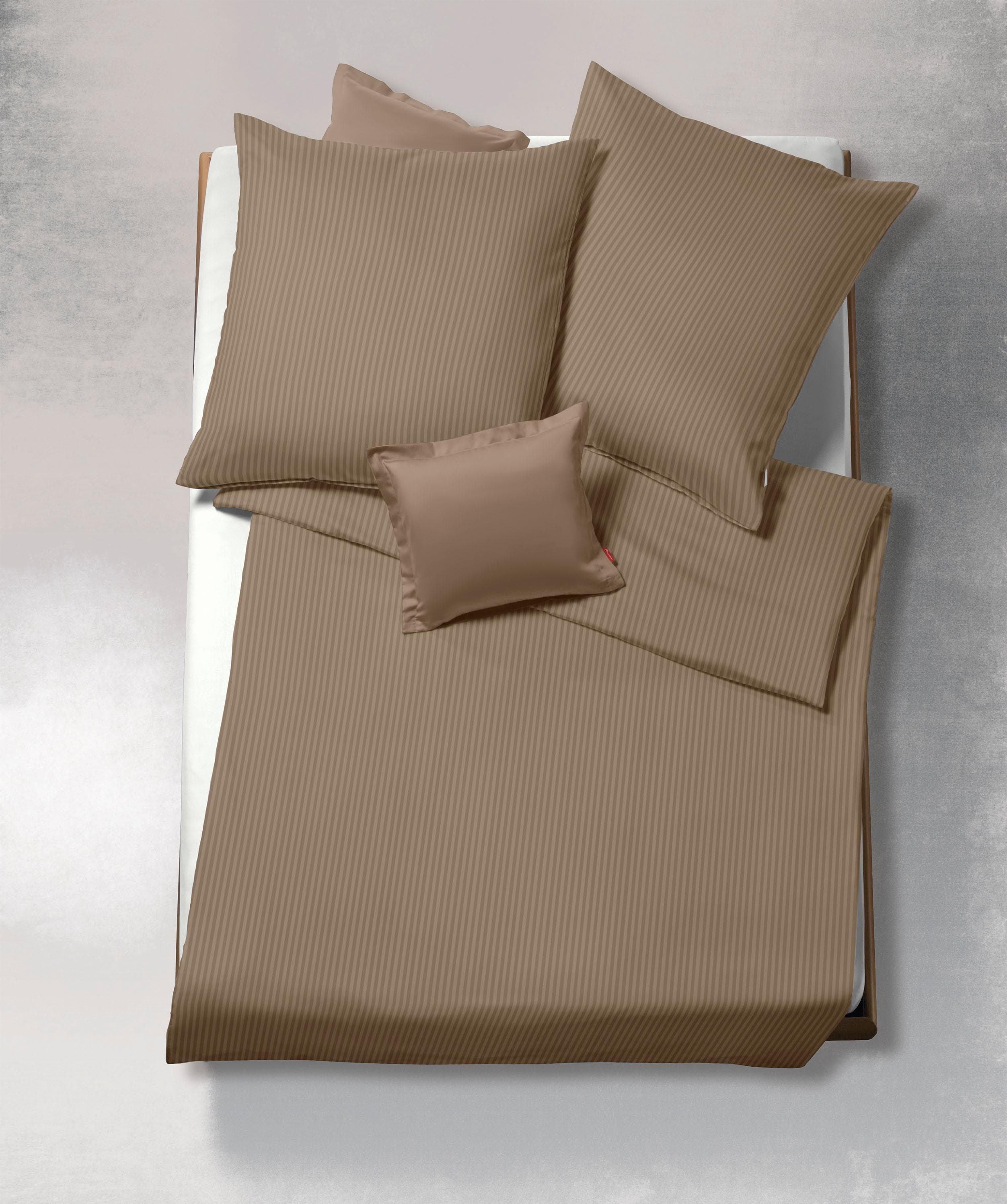 Fleuresse Bettwäsche Linz Satin Grau Taupe 135x200 cm