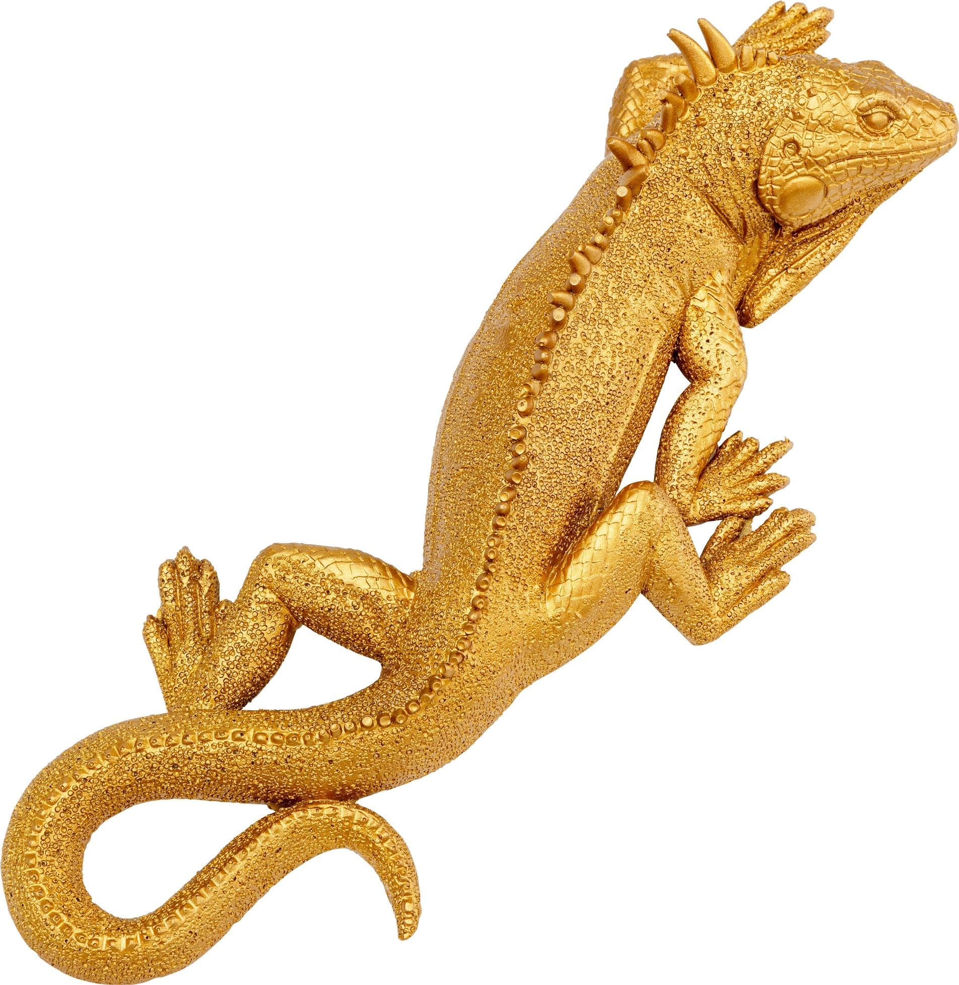 KARE DESIGN Wanddekoobjekt Lizard Gold Polyresin