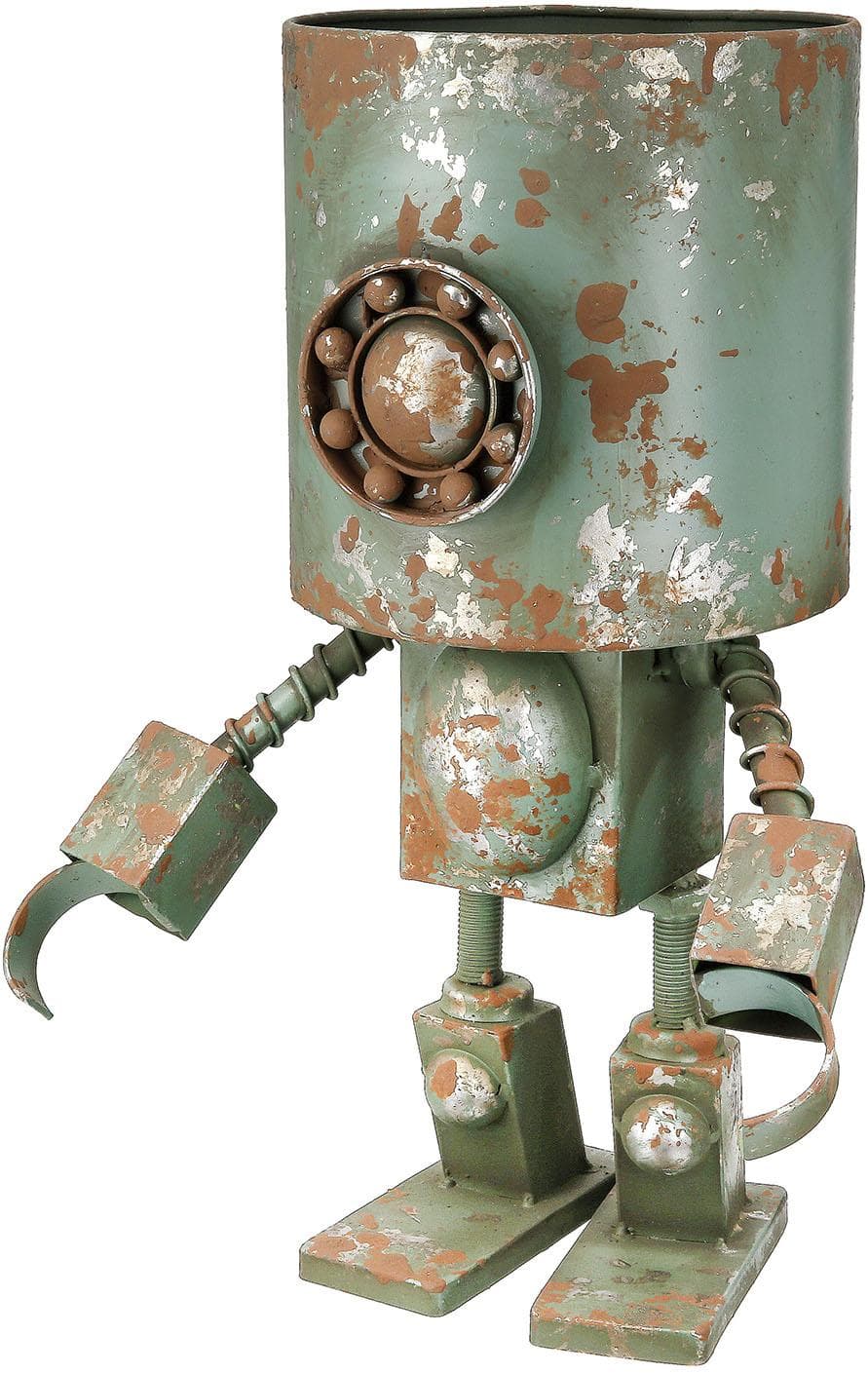 Übertopf CASABLANCA BY GILDE Roboter Robotic Grün Metall