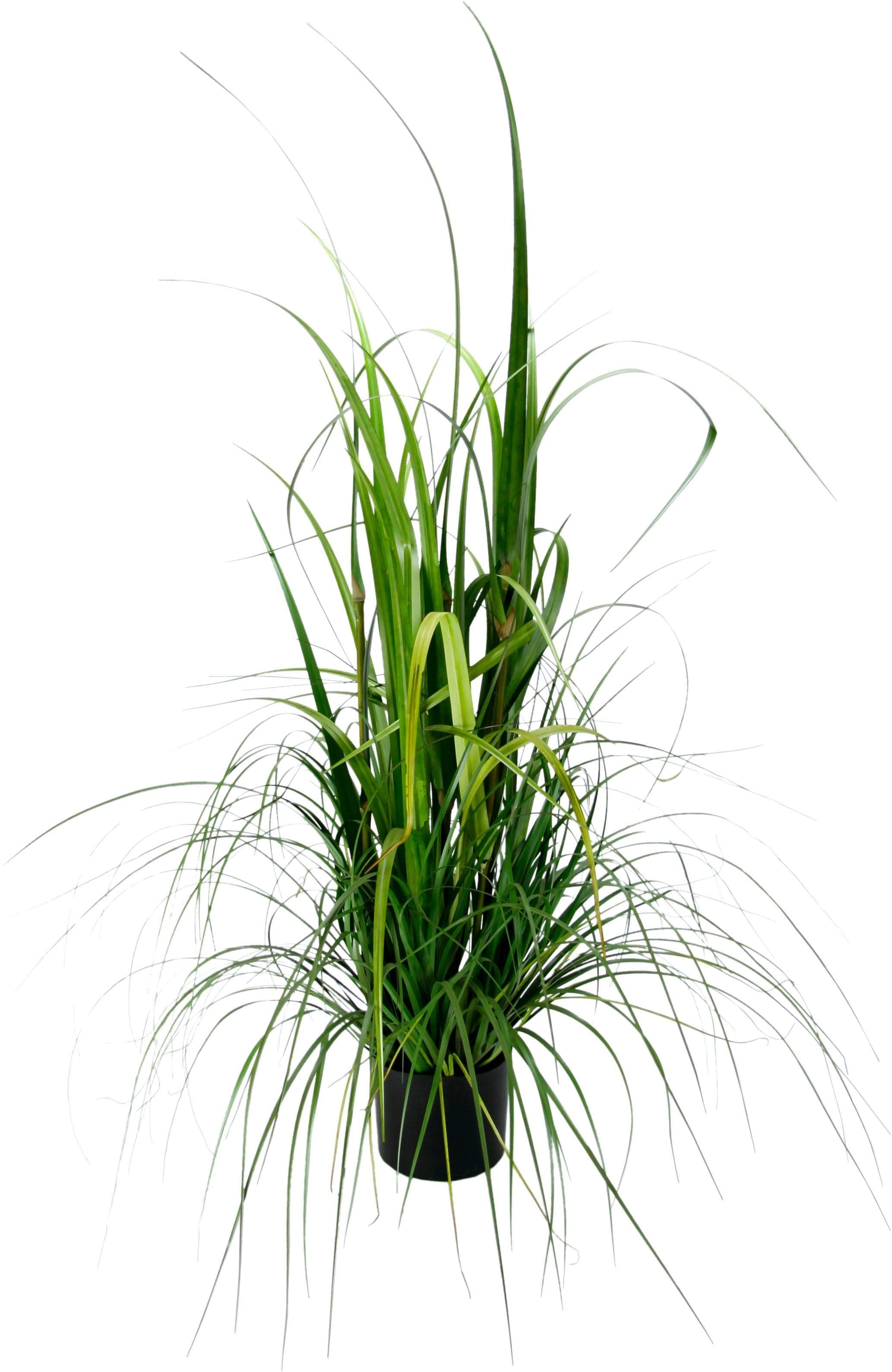 Kunstpflanze Gras im Topf Grün Kunststoff