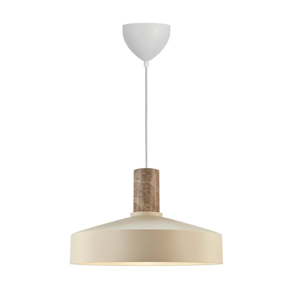 Pendellampe Elvas Beige Ø 37 cm Metall/Marmor