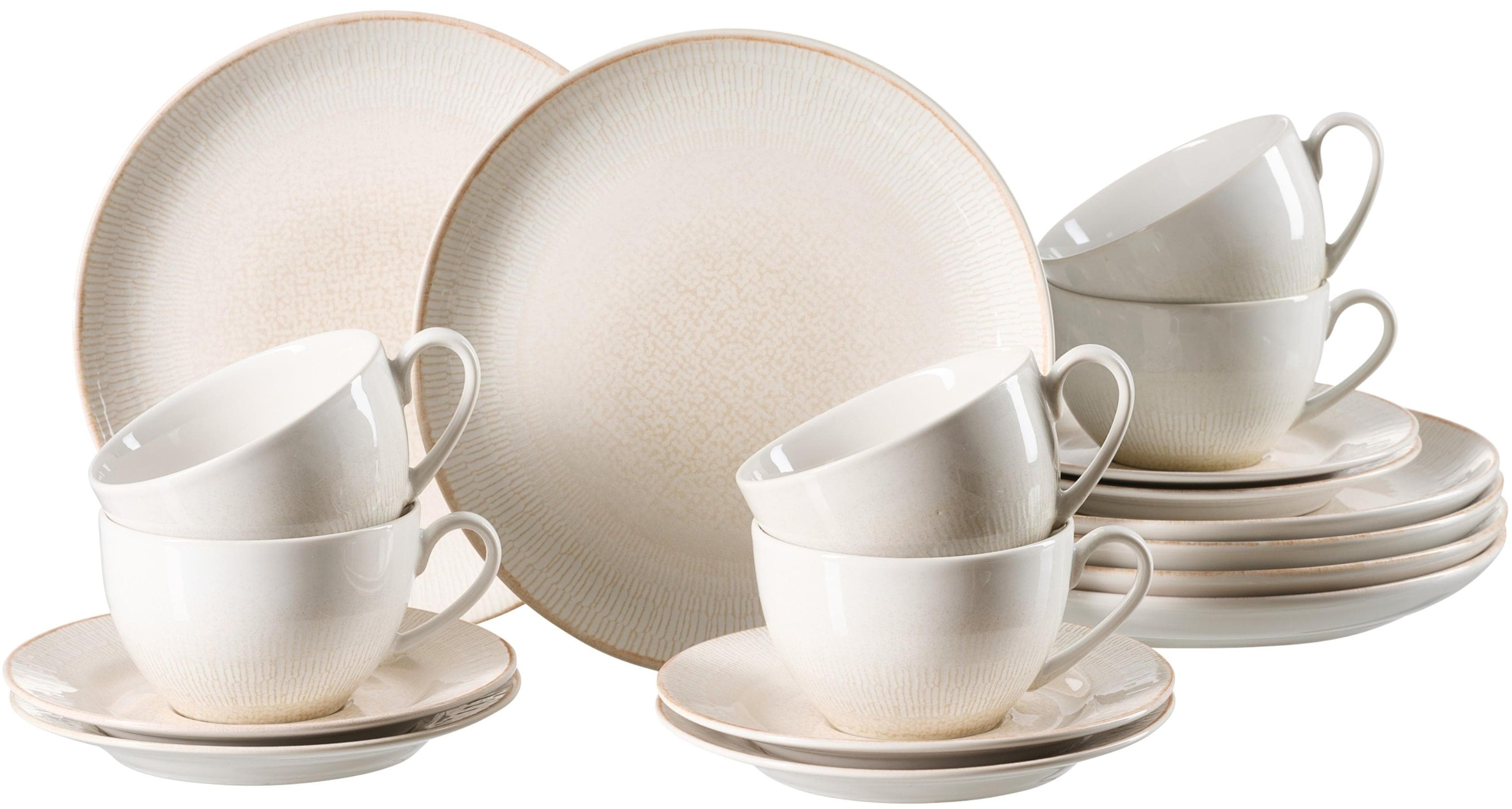 Kaffeeservice RITZENHOFF & BREKER Cara 18-tlg. Beige Steinzeug