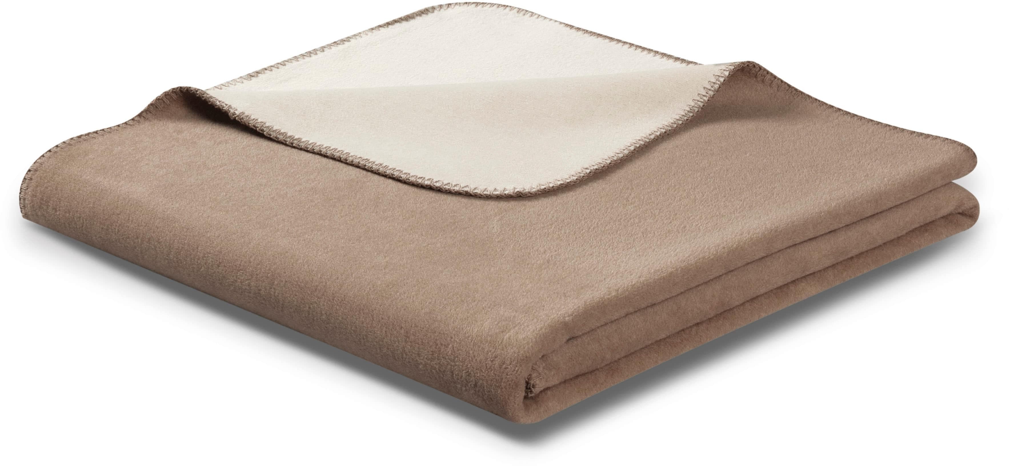 BIEDERLACK Wohndecke Doubleface Beige Baumwolle Polyacryl Polyester