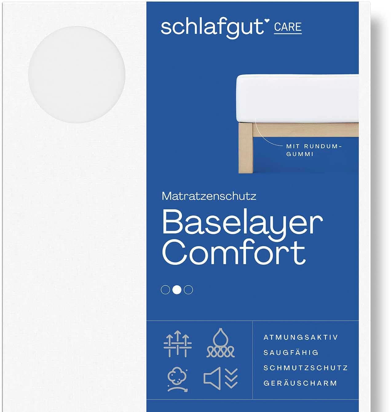 SCHLAFGUT Baselayer Matratzenschutz Comfort Weiß 100% Baumwolle