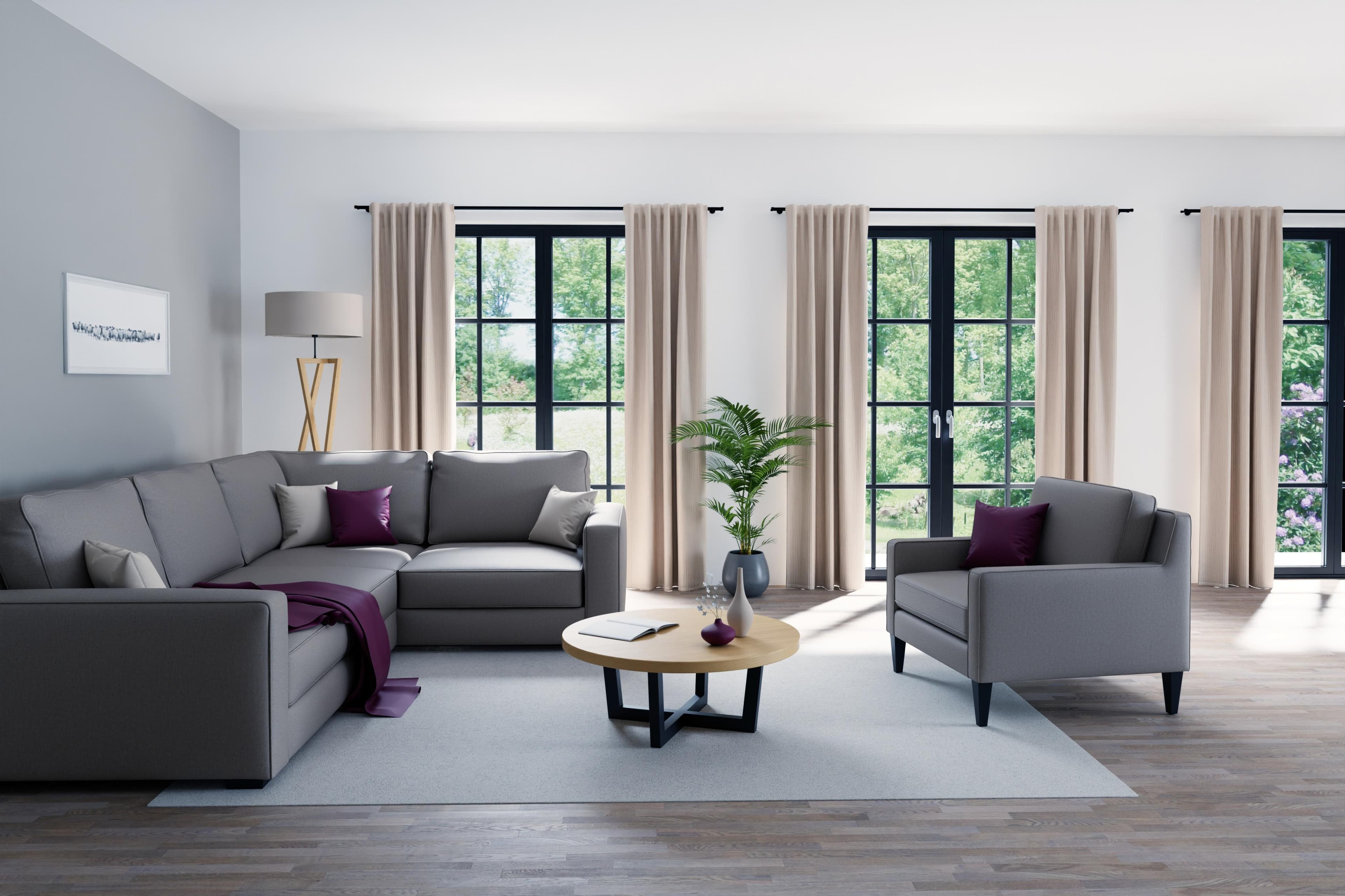 Vorhang HOMING Sven beige Polyester Fertigschal