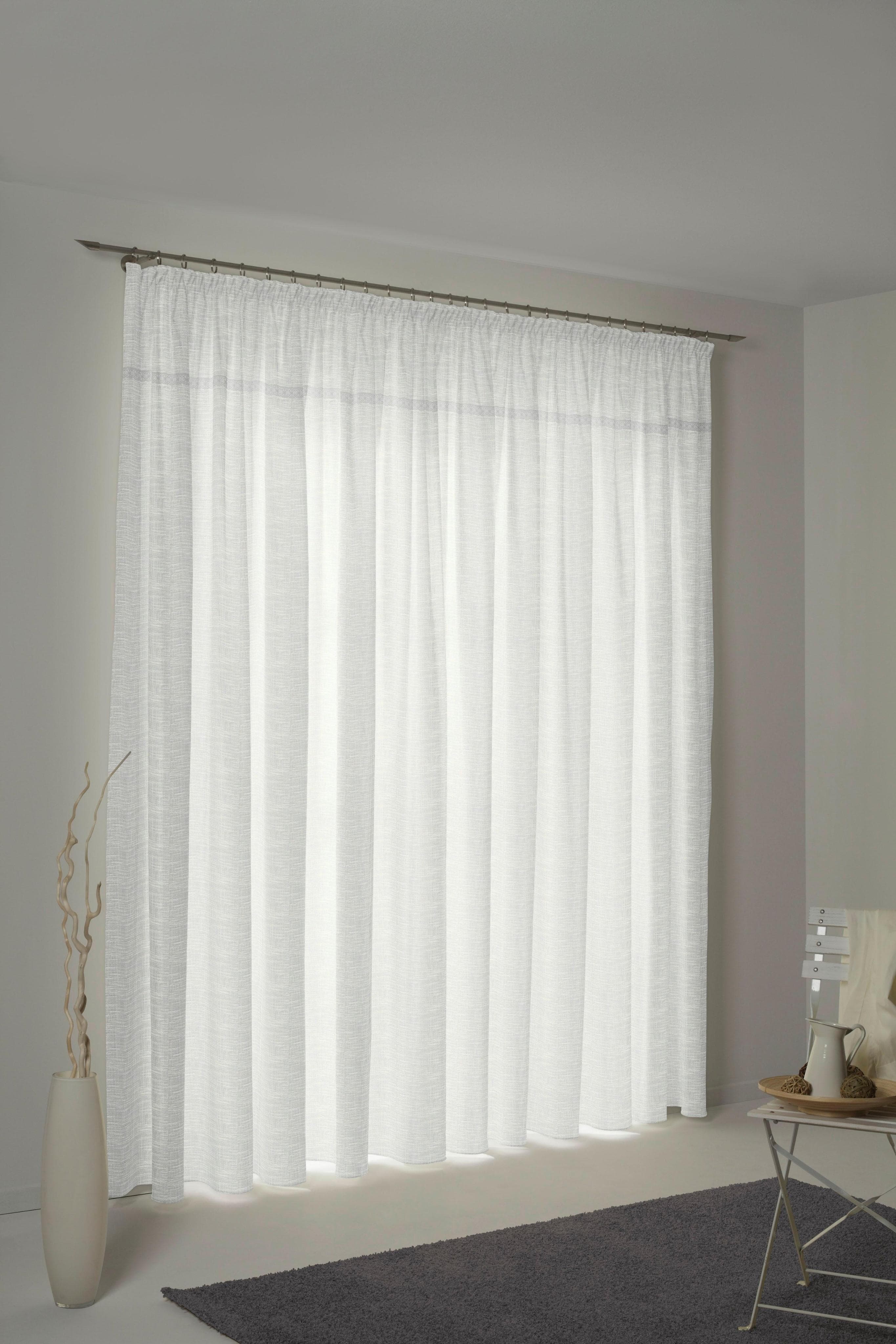 WIRTH Vorhang Wiessee Weiß Jacquard Baumwolle Leinen Modal
