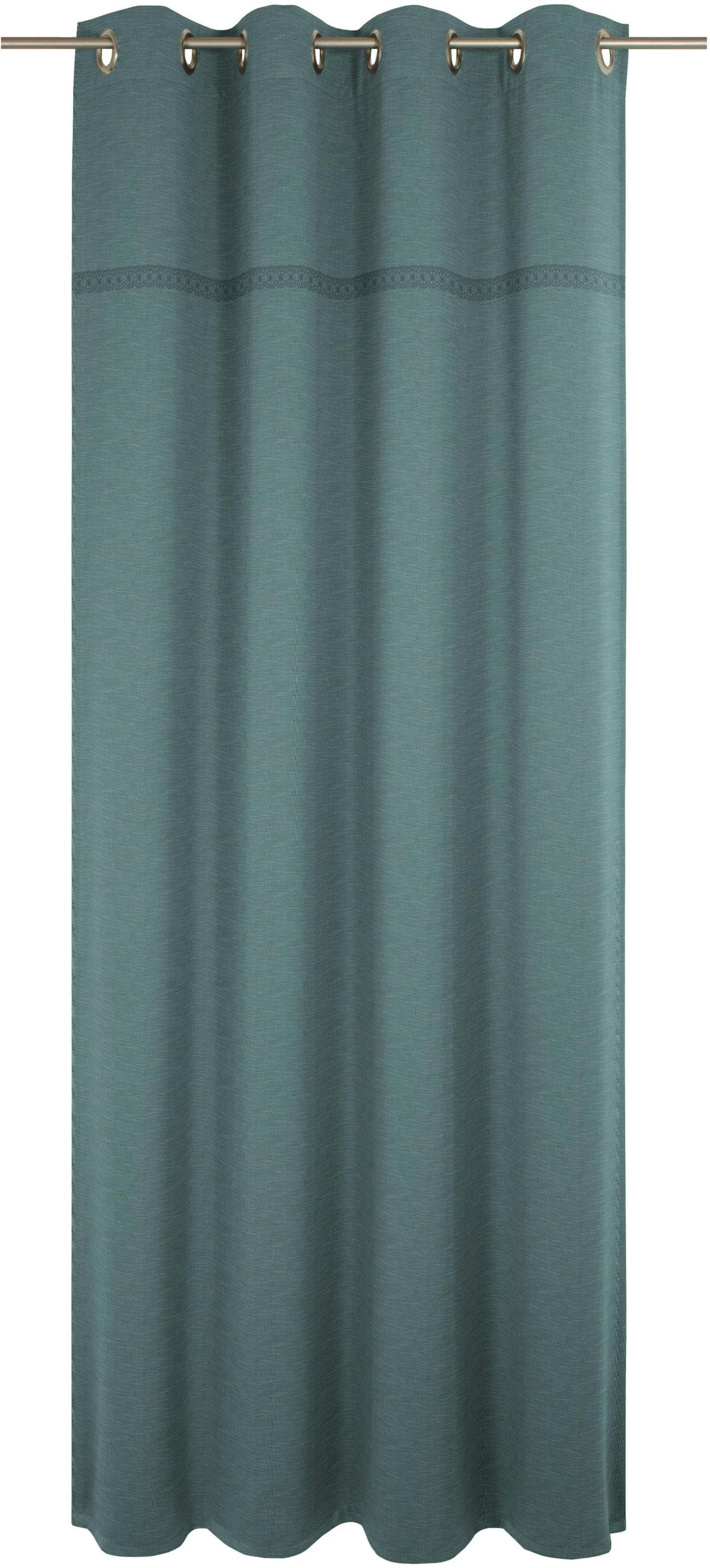 Vorhang WIRTH Wiessee Grün Jacquard Baumwolle Leinen Modal
