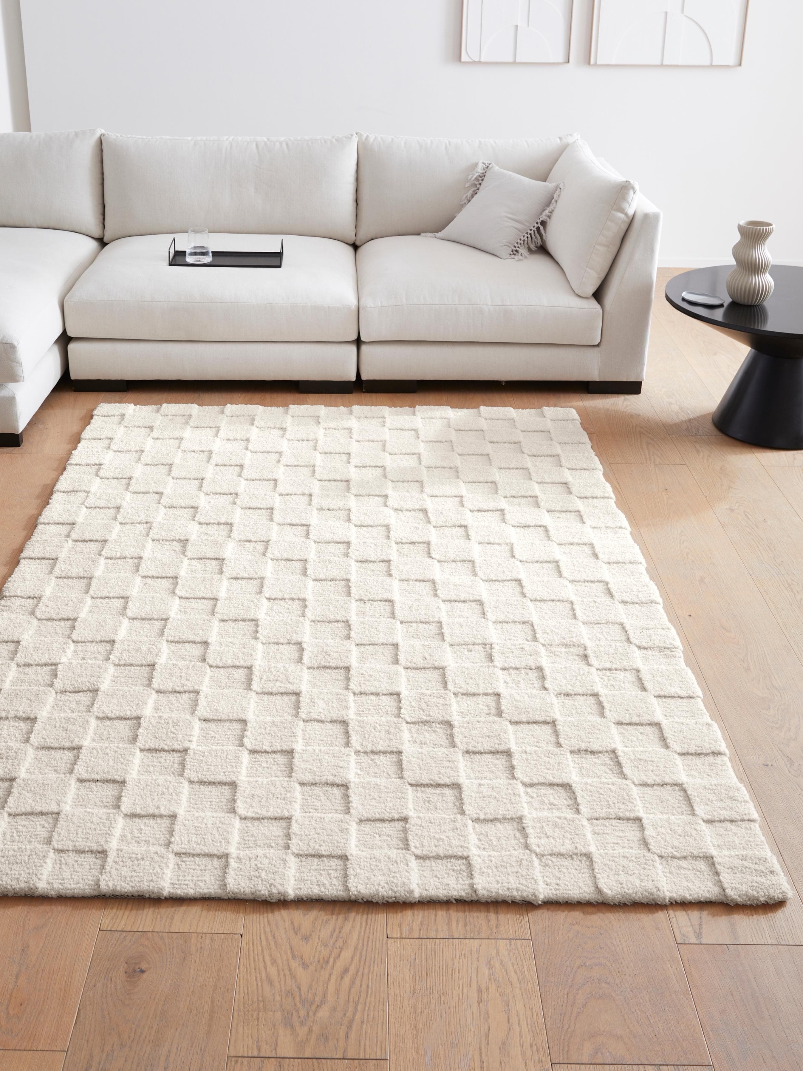 Teppich Esmé Hochflor-Teppiche weich Boho beige Kunstfaser LeGer Home by Lena Gercke