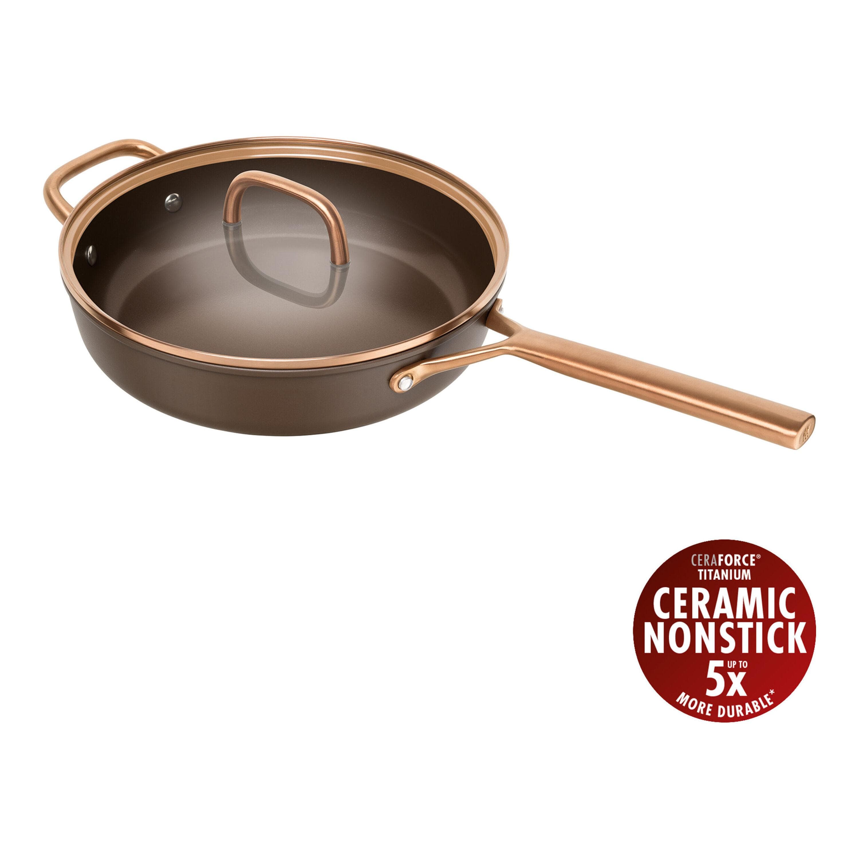 ZWILLING Milano Schmorpfanne 28 cm mit Glasdeckel Braun Aluminium