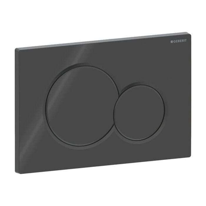 Geberit Sigma 01 Round Betätigungsplatte 115770DW5 schwarz, 2 Mengen Spülung