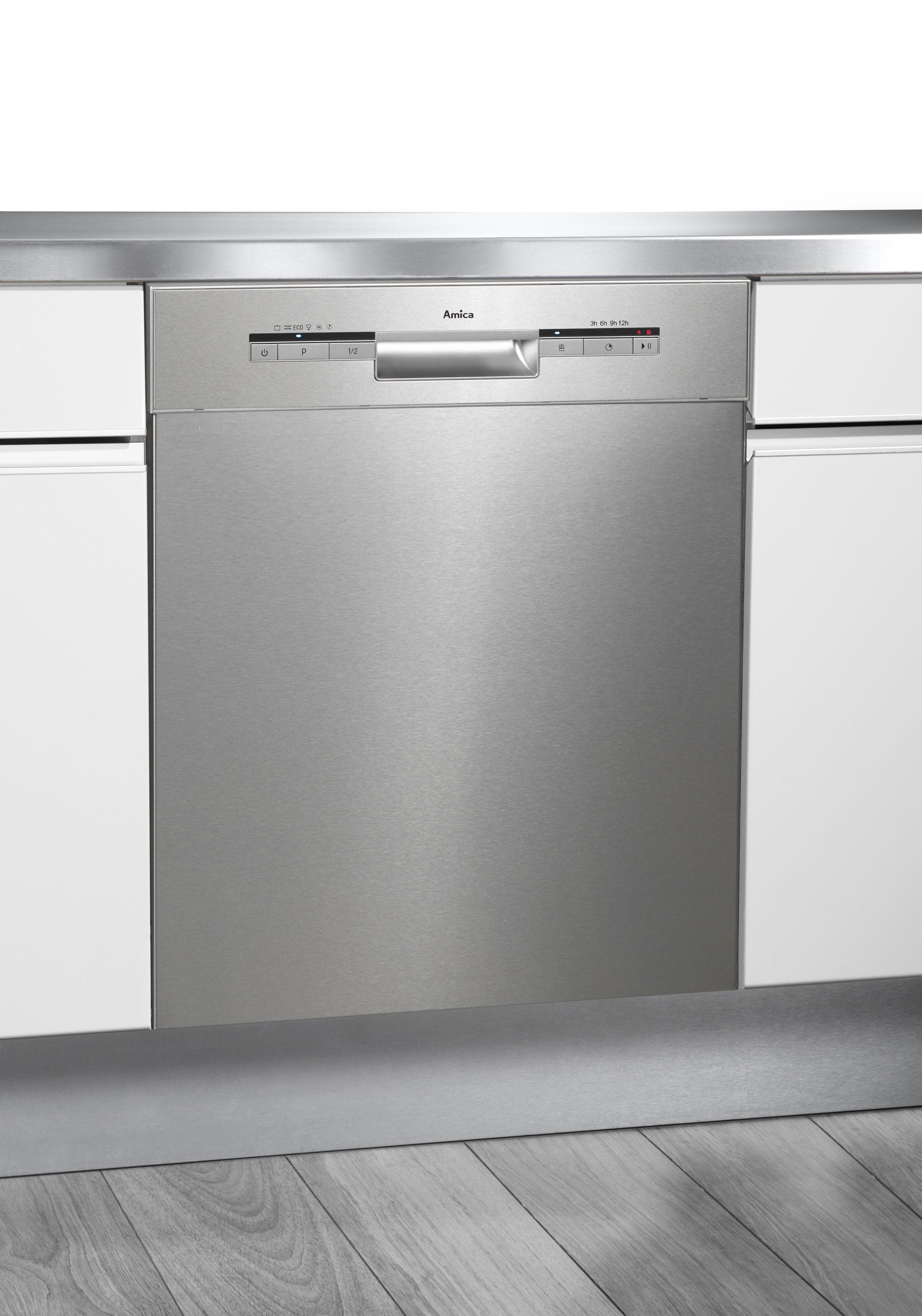 AMICA Unterbaugeschirrspüler EGSPU 513 911 E Silber