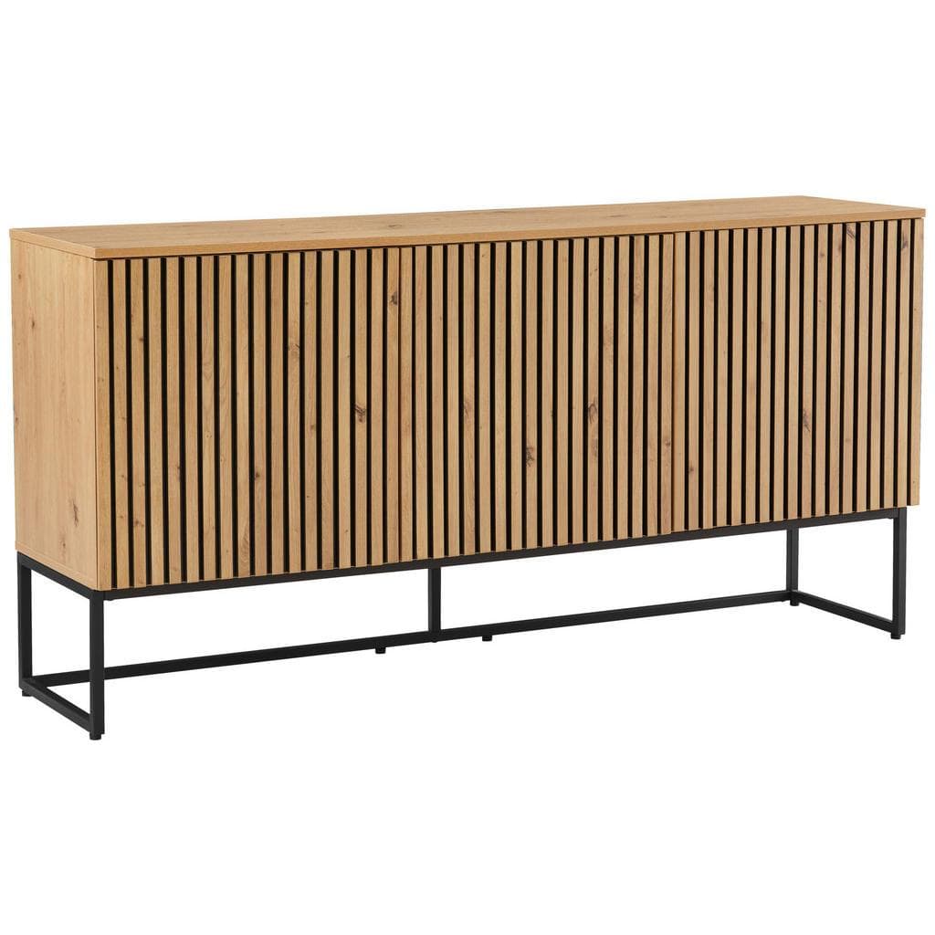 Xora Sideboard Bueno Artisan-Eiche Metall Holzwerkstoff 3 Fächer
