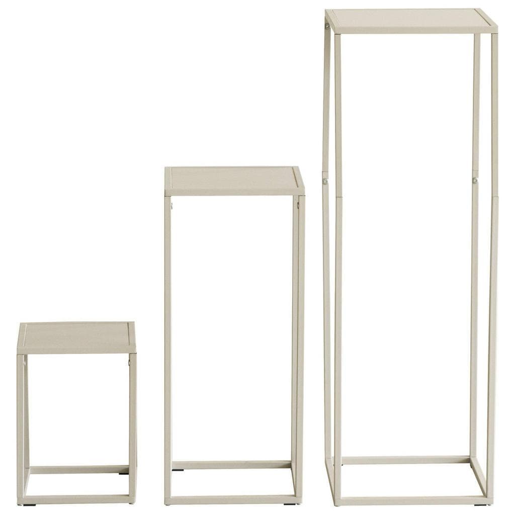 Mid.you Blumentischset Kaschmir Metall Holzwerkstoff 3-teilig quadratisch
